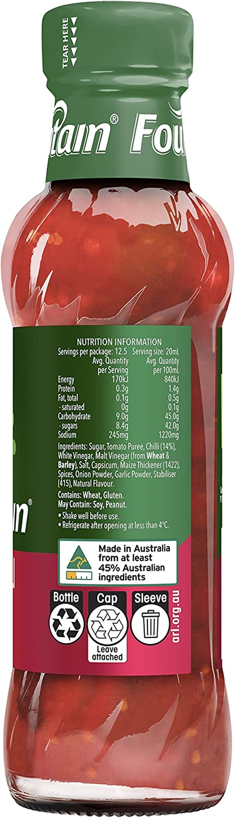 Fountain Hot Chilli Sauce Spicy Sauce Dipping and Marinade Fountain Sauces 250Ml image number 6