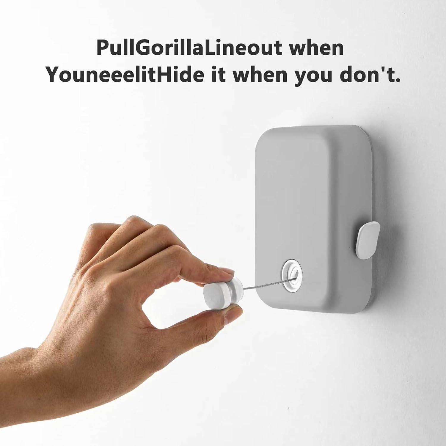 MUYXGYFE Premium Retractable Clothesline | Heavy Duty Retracting Rope Line for Clothes or Laundry, Perfect for Indoor or Outdoor Use and Travel or Camping Can Lock to Prevent Sagging(Gray) image number 1