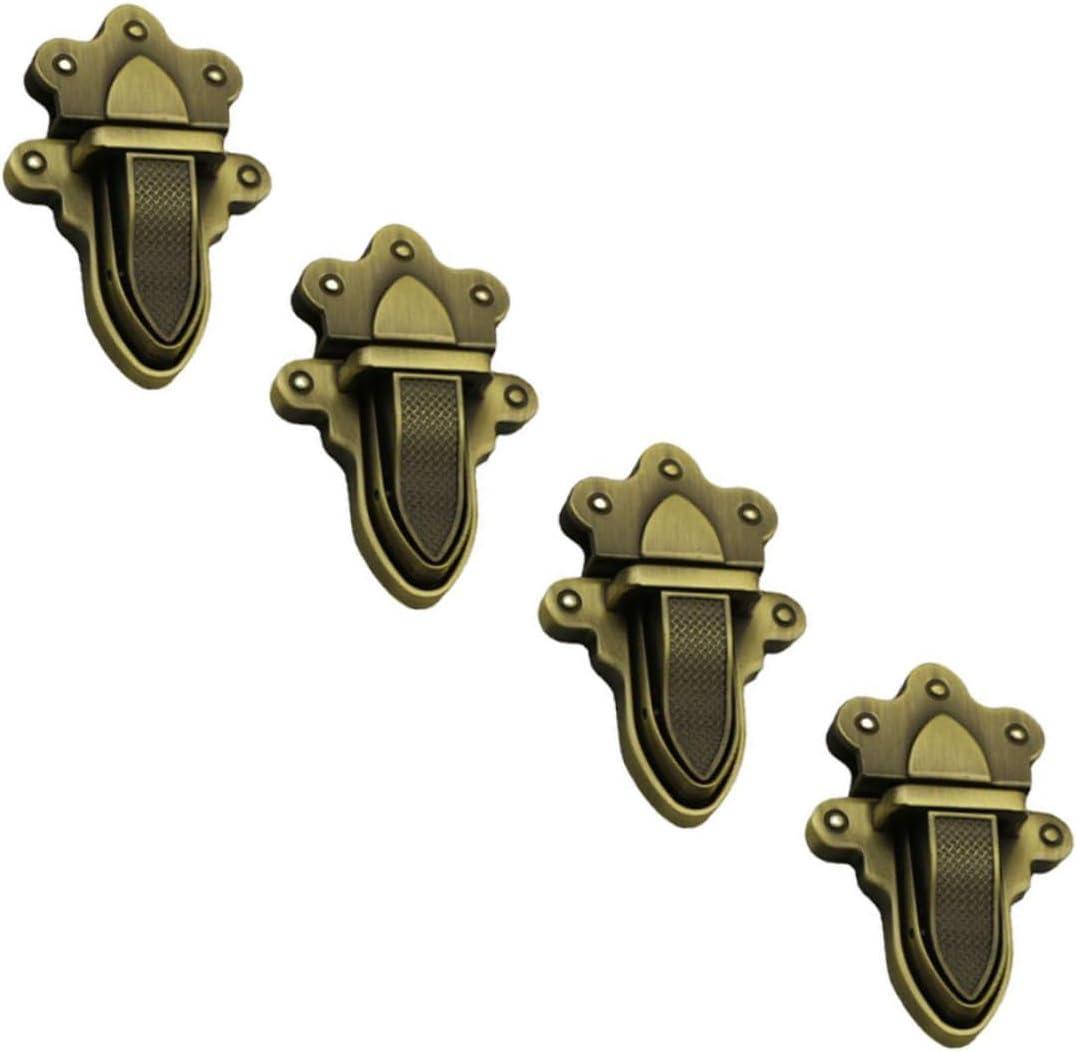 OATIPHO 4Pcs Metal Bag Closure Press Locks DIY Handbag Lock Accessories for Shoulder Bags Travel Purse Repair Replacement in Silver