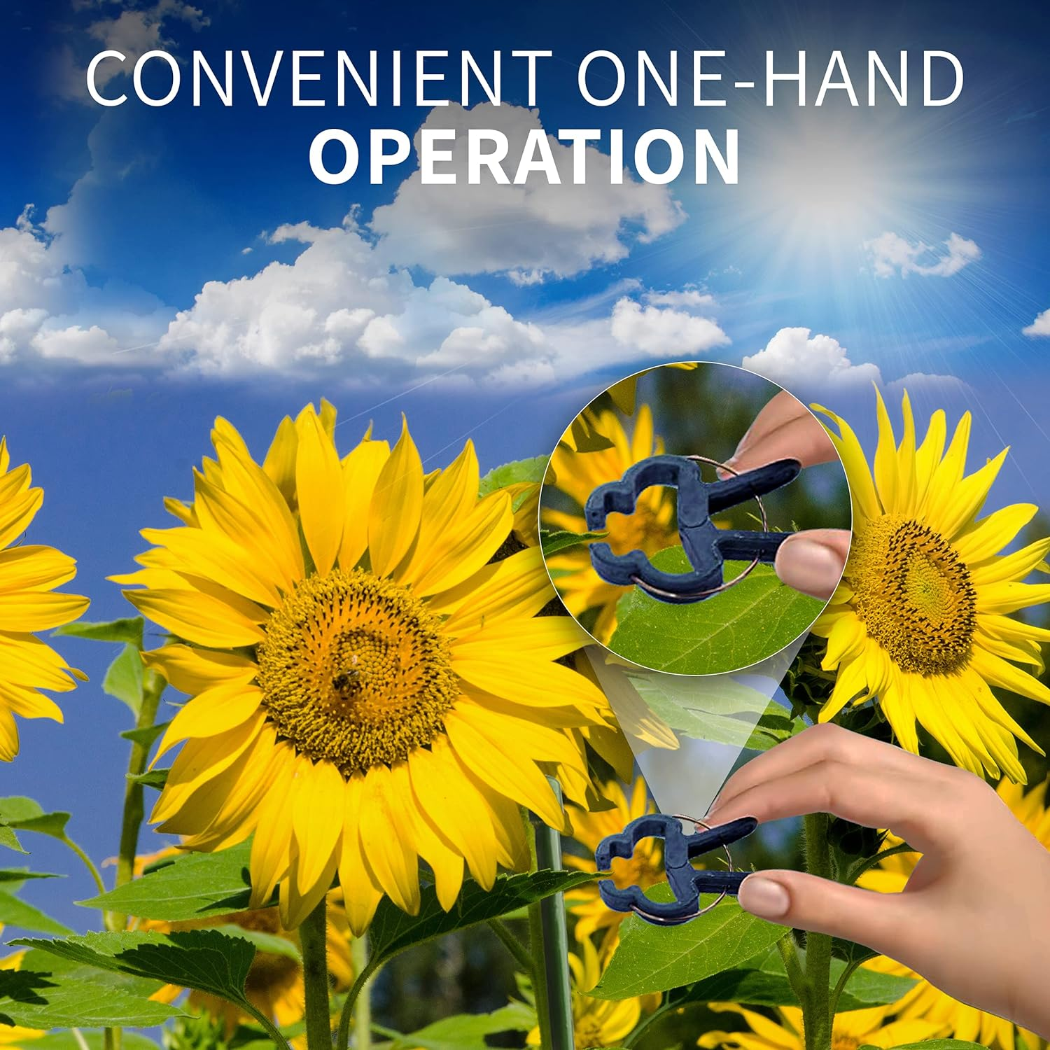 Ram-Pro 40 Piece Green Gentle Gardening Plant & Flower Lever Loop Gripper Clips, Tool for Supporting or Straightening Plant Stems, Stalks, and Vines image number 4