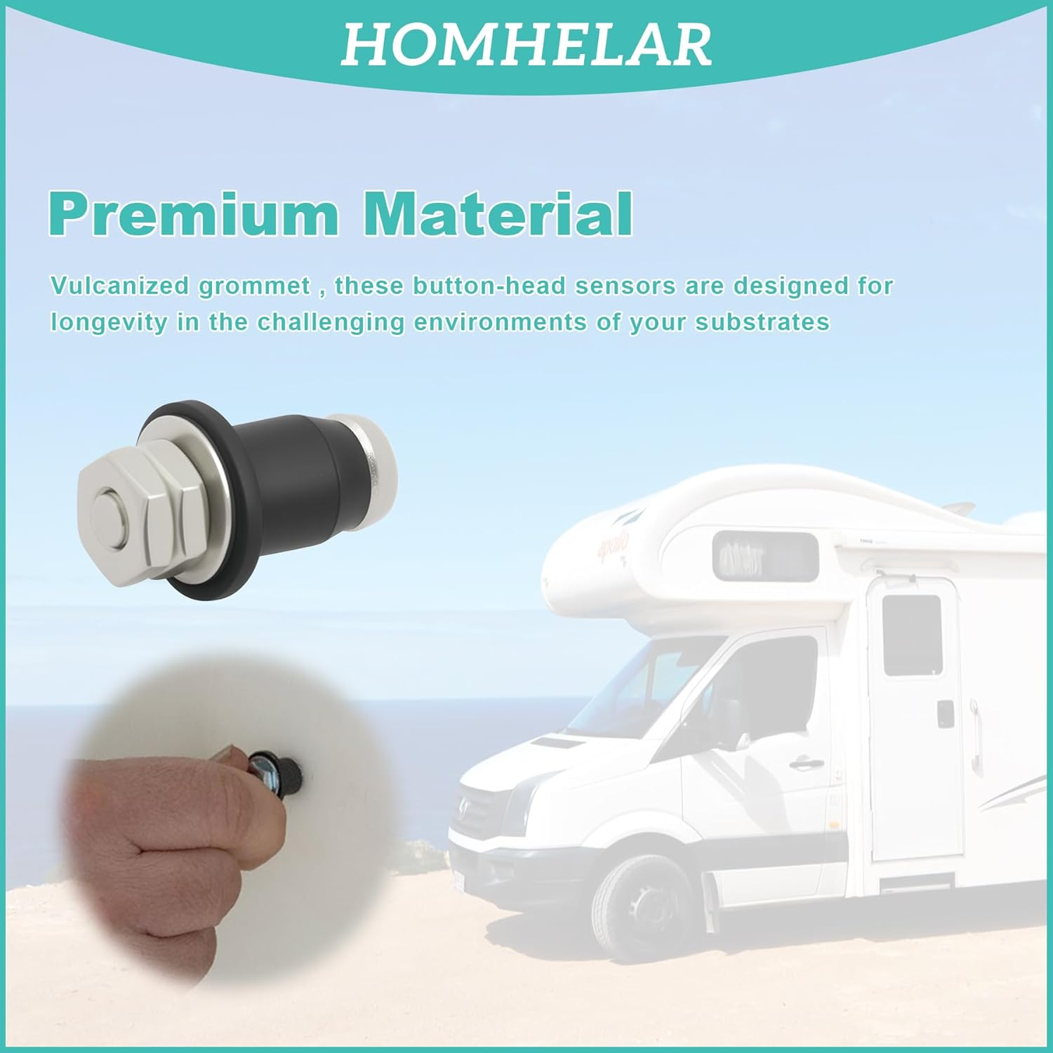 RV Water Tank Probe Sensors, Screw-In Water Level Sensors for Fresh Water, Gray Water, and Black Tank Waste Water (12-Pack) image number 1