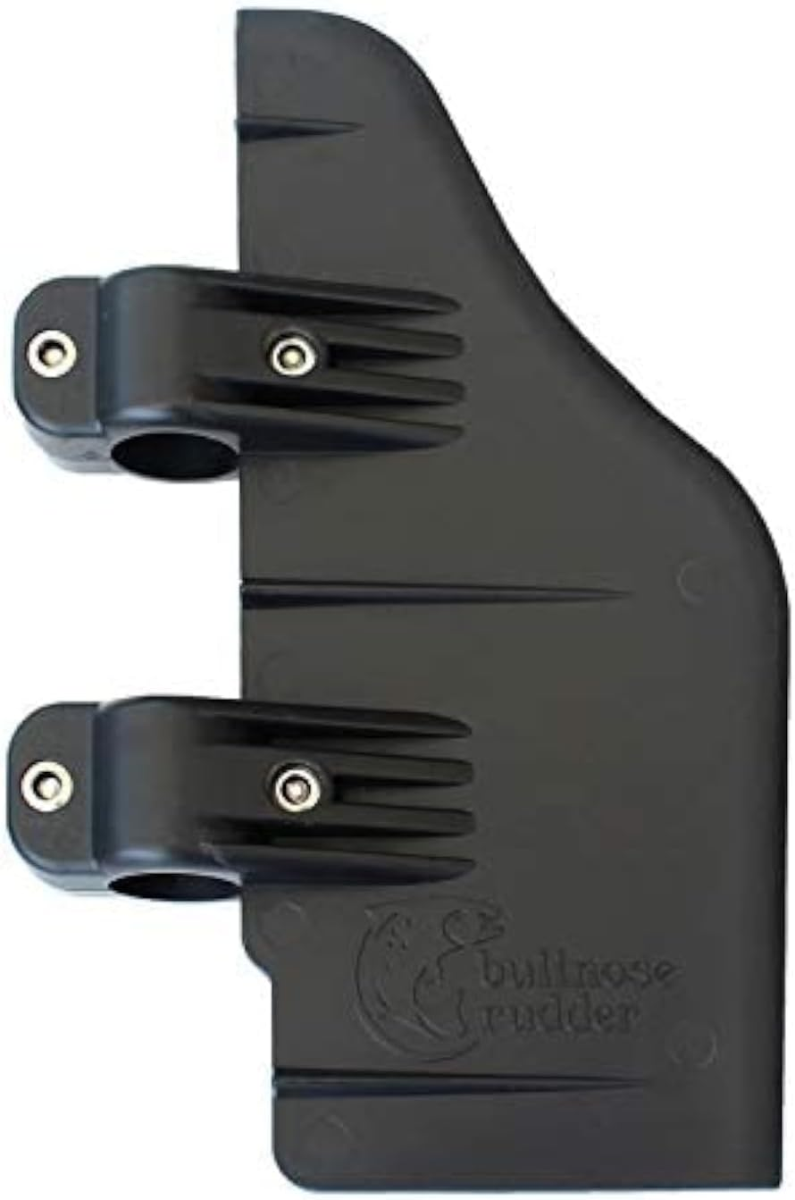 Bullnose Rudder Clamp on Boat Rudder Fits a 1.125" Transom Trolling Motor Shaft. Commonly Used For, Inflatable Pontoon, Pelican Bass Raider 10E, Fishing Kayak, Canoe, Jon Boat, Etc. USA Manufactured image number 1
