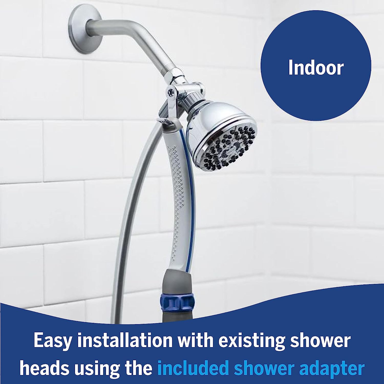 Waterpik Pet Wand Pro Dog Shower Attachment for Fast and Easy Dog Bathing and Cleaning, Indoor and Outdoor Sprayer Includes 8-Foot Flex Hose, Blue/Grey, PPR-252E image number 2