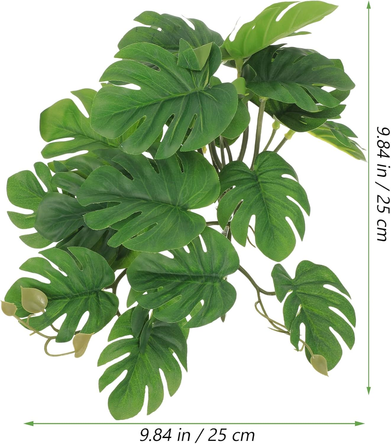 Mipcase Reptile Plant Fake Terrarium Plants: Reptile Aquarium Decoration Artificial Turtle Terrarium Leaves - Reptile Tank Accessories for Bearded Dragons Lizards Geckos image number 2