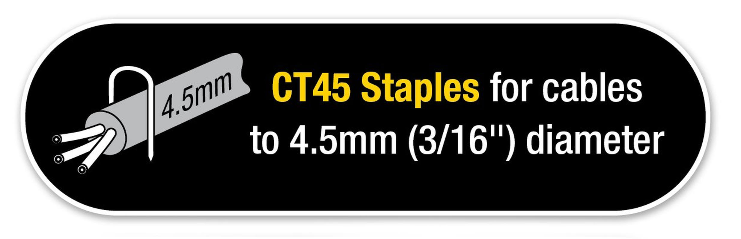 Tacwise 0980 Type Ct-45/8Mm Galvanized White Cable Clips (Pack of 5000) image number 3