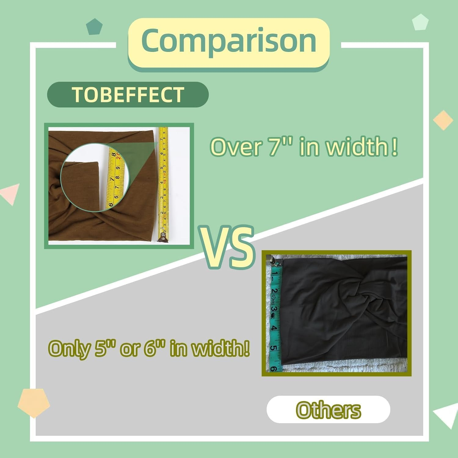 Sports Wide Headbands for Women,Extra Large Turban Non Slip Workout Headband Elastic Sweat Fabric Hair Scarf Sweatband Boho Hairband Hair Twisted Knot Running Yoga Accessories 6 Pack - Adorable Day image number 3