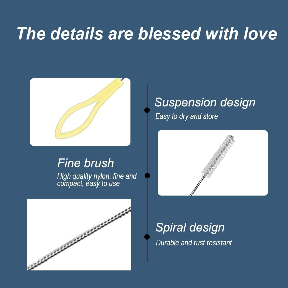 MJIYSGS 10Pcs Bottle Brush, Stainless Steel Straw Cleaner, Pipe Cleaners, Baby Bottle Cleaning Brushes, Test Tube Brush for Cleaning image number 2