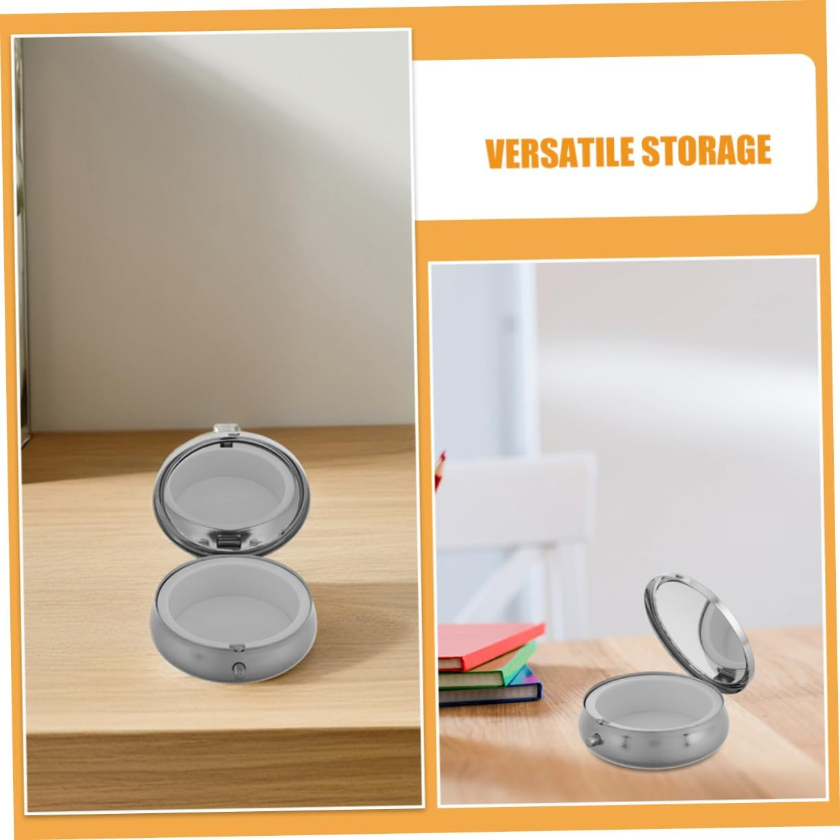 2Pcs Rosary Box Metal Religious Keepsake Chest Catholic Storage Box for Beads Confirmation for Beads Religious Souvenir Chest image number 3