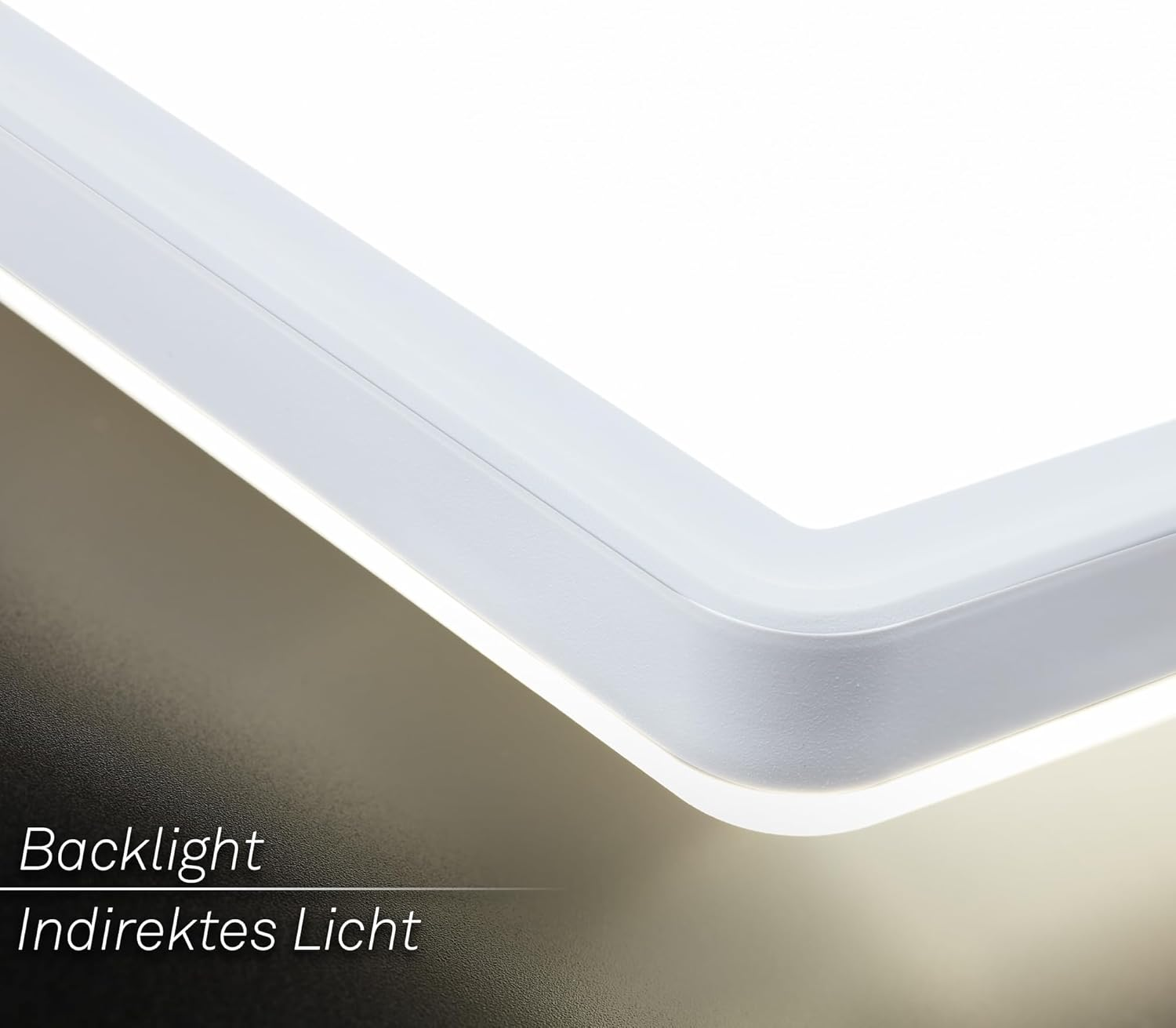BRILONER - LED Ceiling Light, Indirect Light, Flat, Neutral White Light, LED Bulb, Ceiling Lamp, Living Room, Kitchen, Ceiling Lighting, Hallway, 29 X 29 X 3 Cm, White image number 2