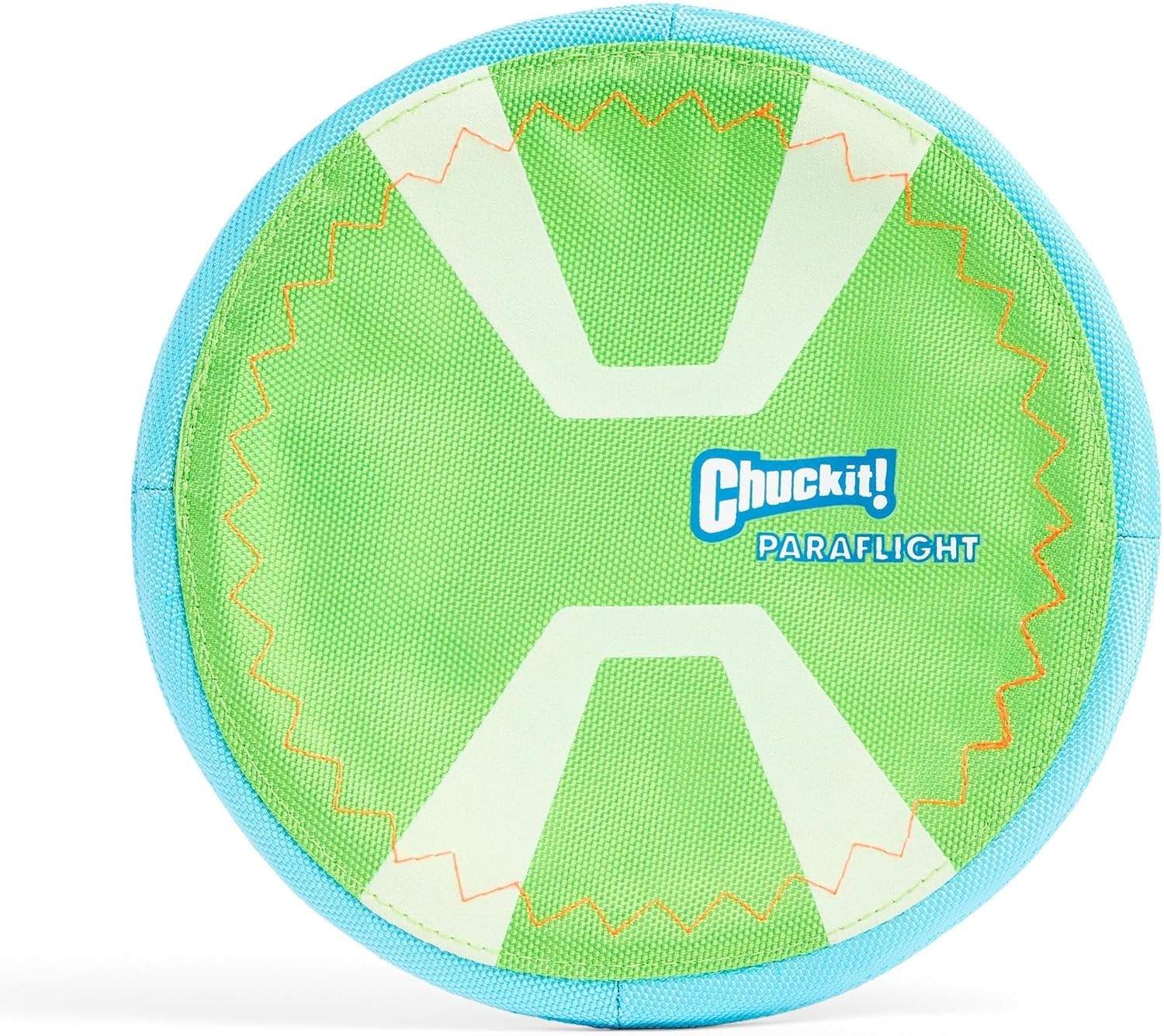 Chuckit! Paraflight Flyer Dog Frisbee for Long Distance Fetch Green/Blue, Large