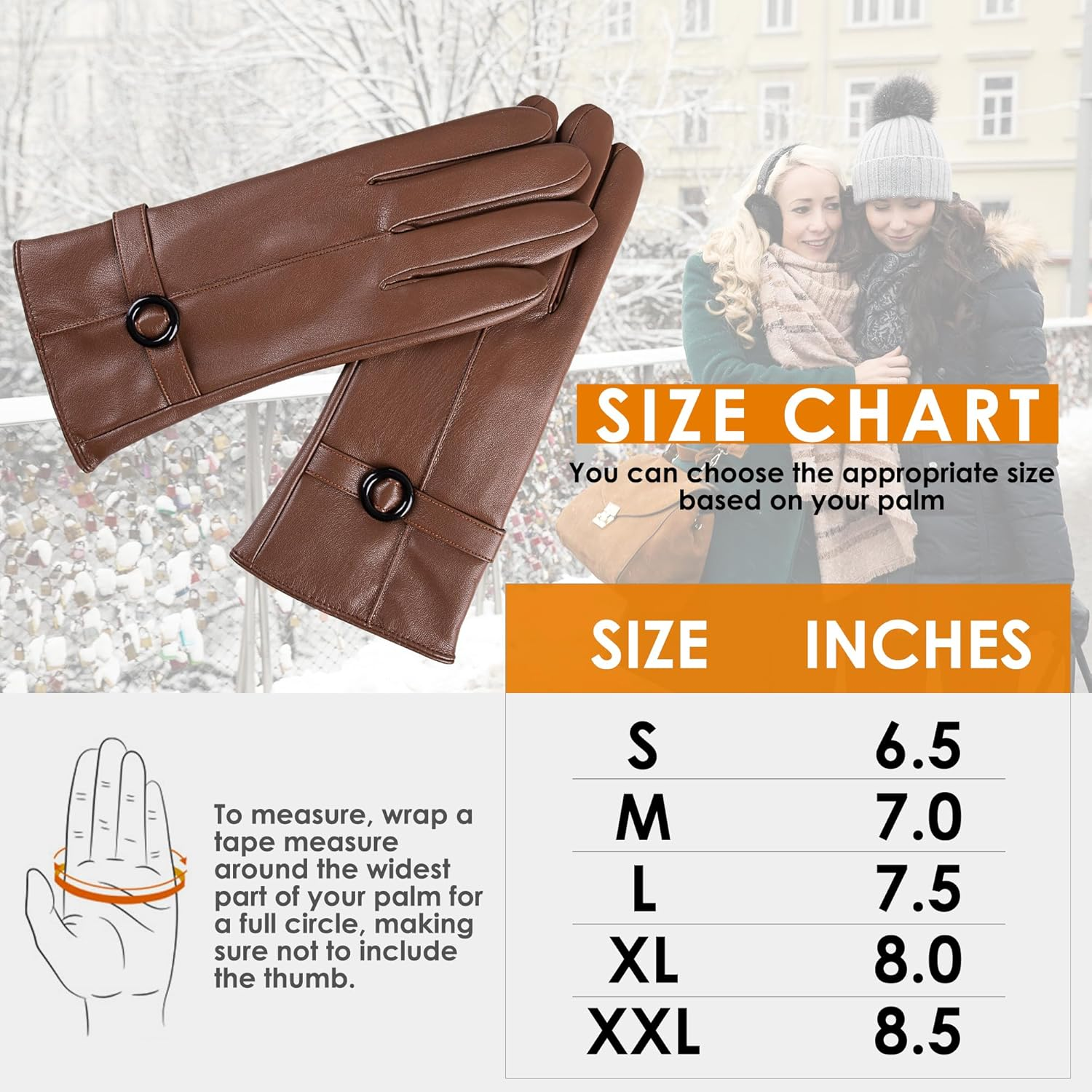 Womens Winter Leather Touchscreen Texting Warm Driving Lambskin Gloves 100% Pure image number 5