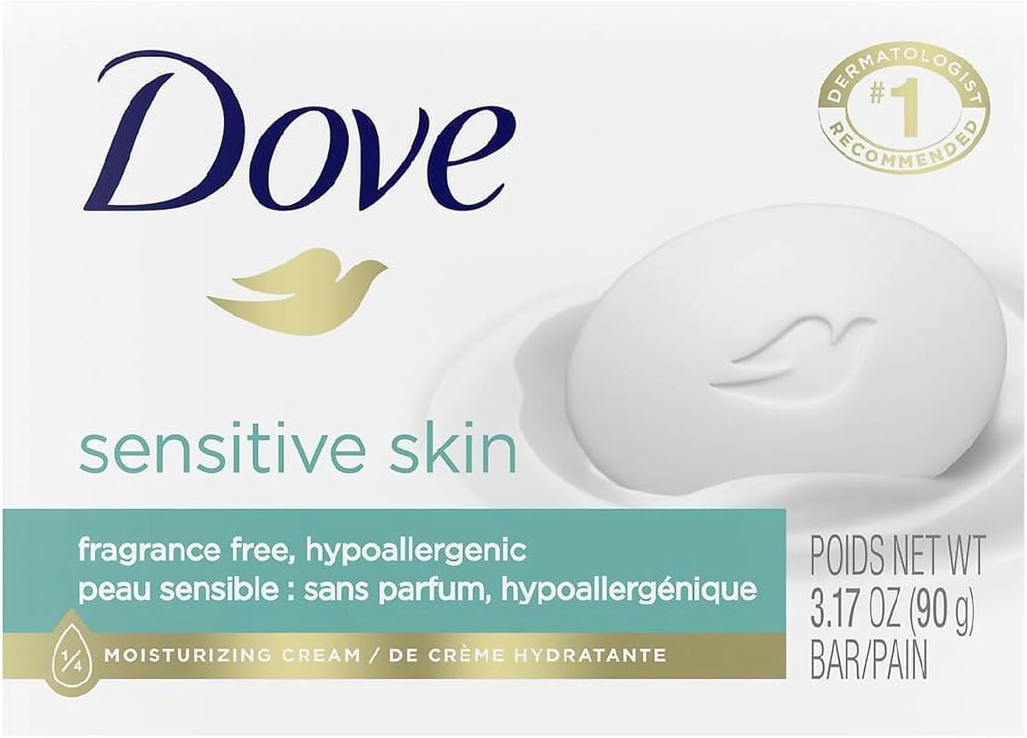 Dove Bar Soap for Sensitive Skin 3.15 Oz (Pack of 8) image number 5