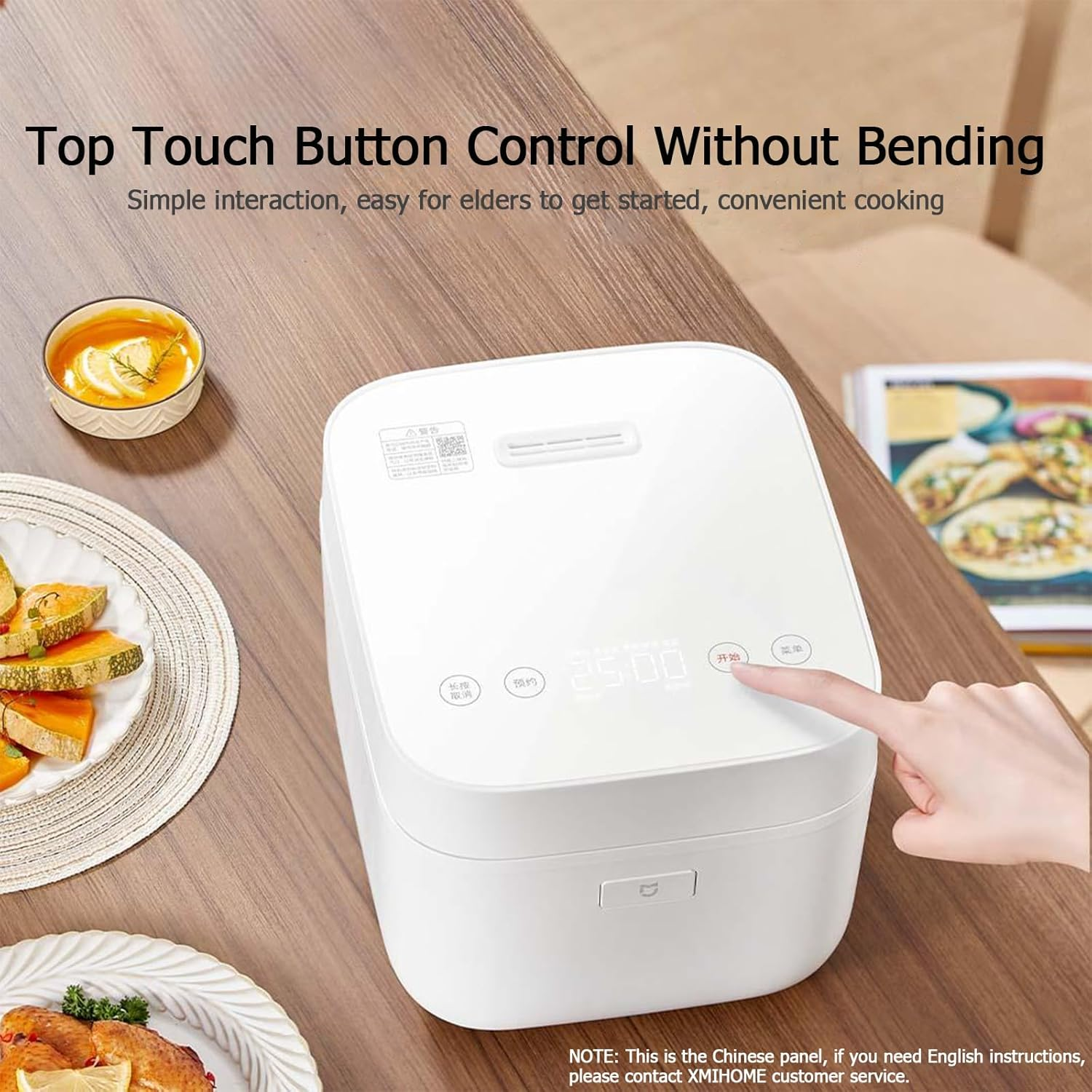 New XIAO MI MIJIA Rice Cooker, 4L Multifunctional Quick Cook Rice Cooker, Slow Cooker, Stew Pot, Steamer, 24H Keep Warm & Appointment, 860W (Chinese Panel) image number 5