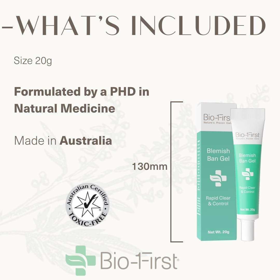 Bio-First Blemish Ban Gel - Ultimate Skin Care for Blemishes with Aloe Vera & Tea Tree for Healthy Skin - Blemish Gel with Fast Acting Results for Redness & Blemishes image number 3