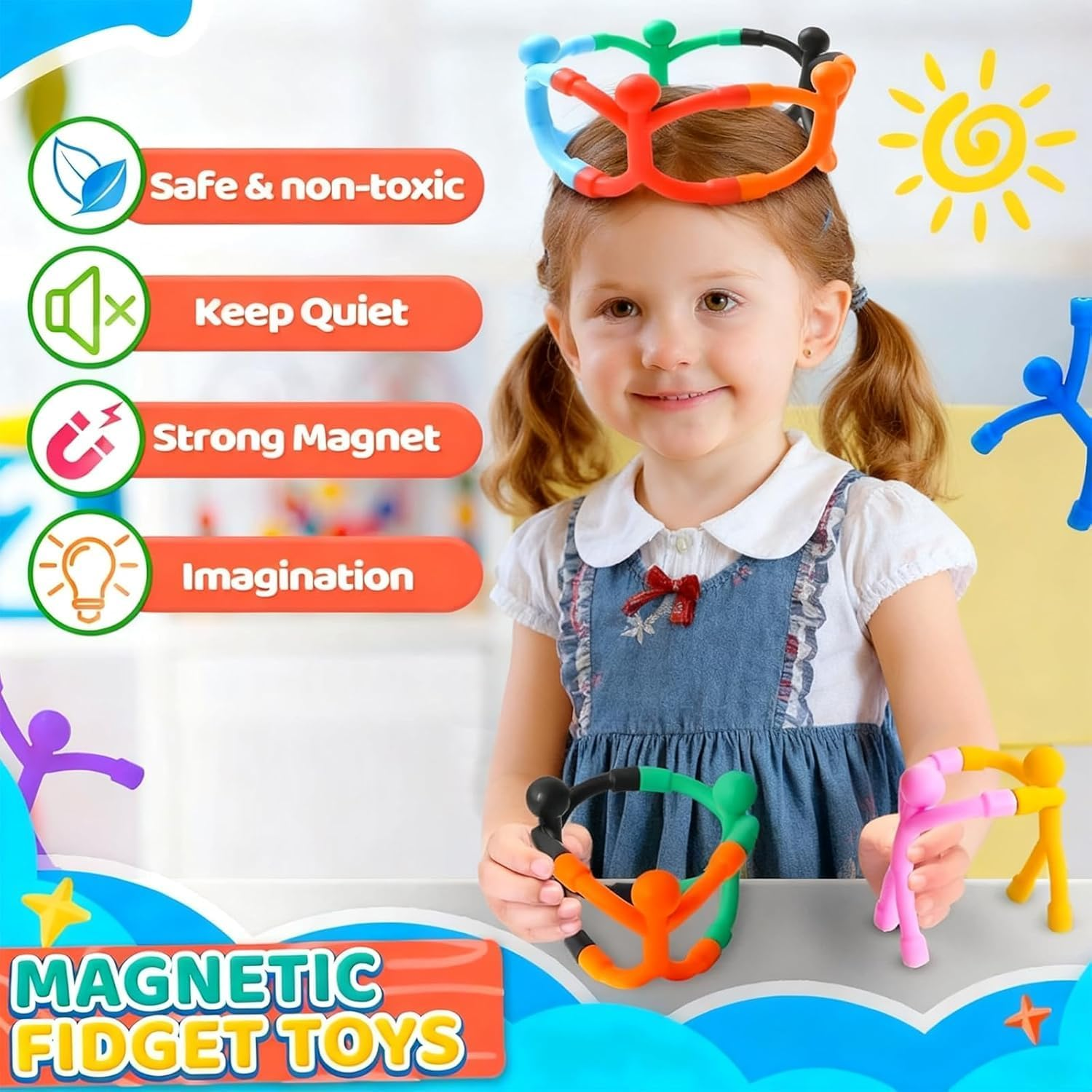 6-Pack Magnetic Travel Toys for Toddlers Kids, Airplane Car Travel Activities Essential, Fidget Toys Road Trip &zwnj;Sensory Toy, Fidgets for Classroom Toys for 3 4 5 6 7 8 Year Old, Gifts for Boys & Girls image number 2