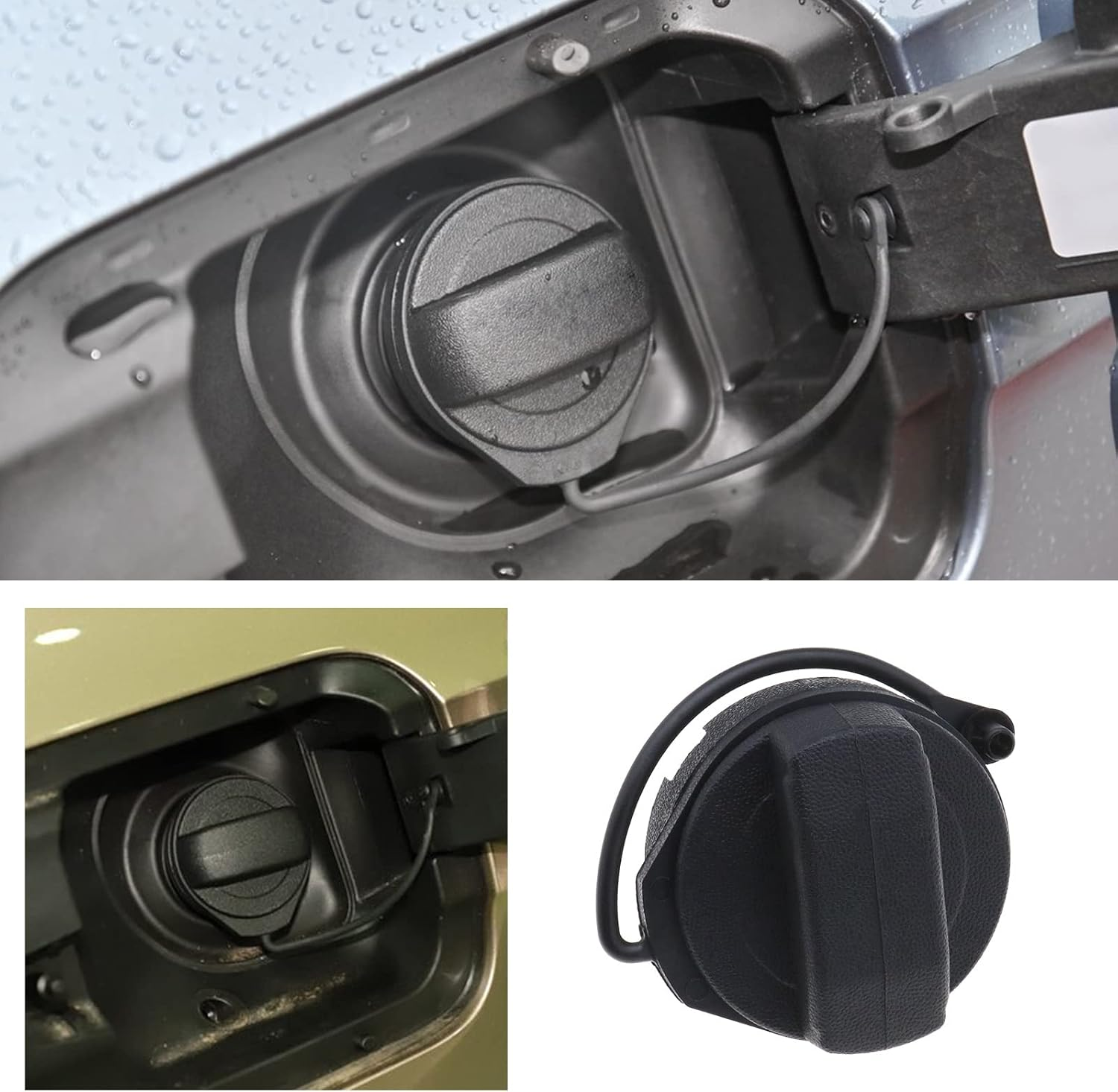 SING F LTD Car Fuel Tank Cover Filler Cap Tank Lid 1J0201550A 1H0201553B Compatible with Golf Compatible with Jetta Compatible with Passat Polo image number 3