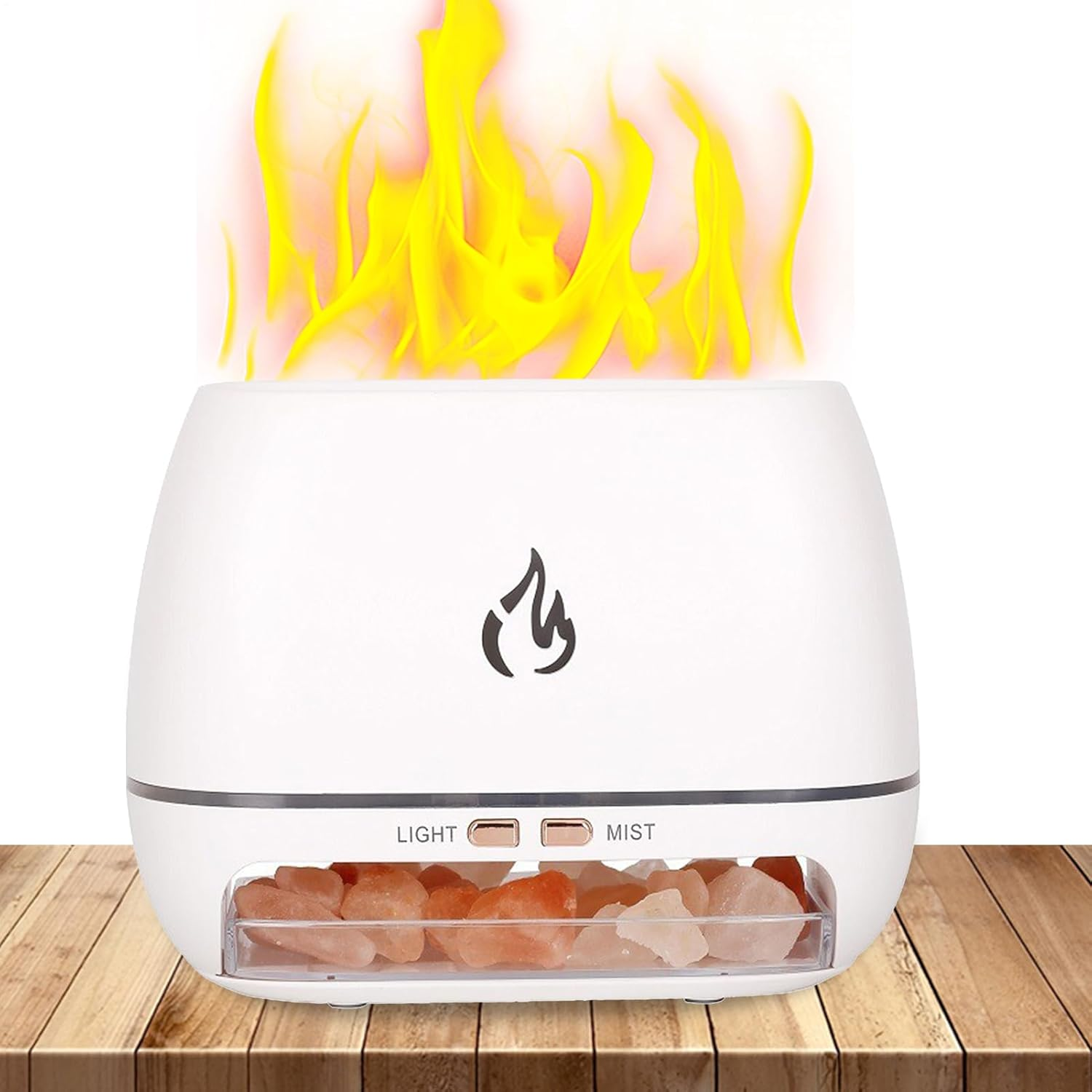 Ultrasonic Diffusers | Salt Stone Fragrance Diffuser | Air Humidifier Fragrance with Light 7 Colours for Car Spa Men Women Room Office Meditation Yoga Studio Studio - White image number 1