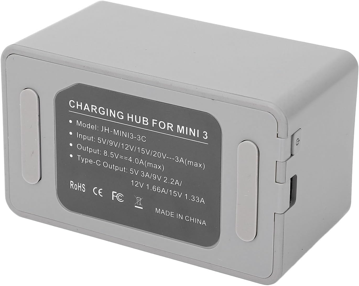 Charging Hub for Mini3/3 Pro/4 Pro, 3 Way Drone PD Battery Charger Station with Digital Display, with 1*USB +1*Type C Cable, No Battery image number 4