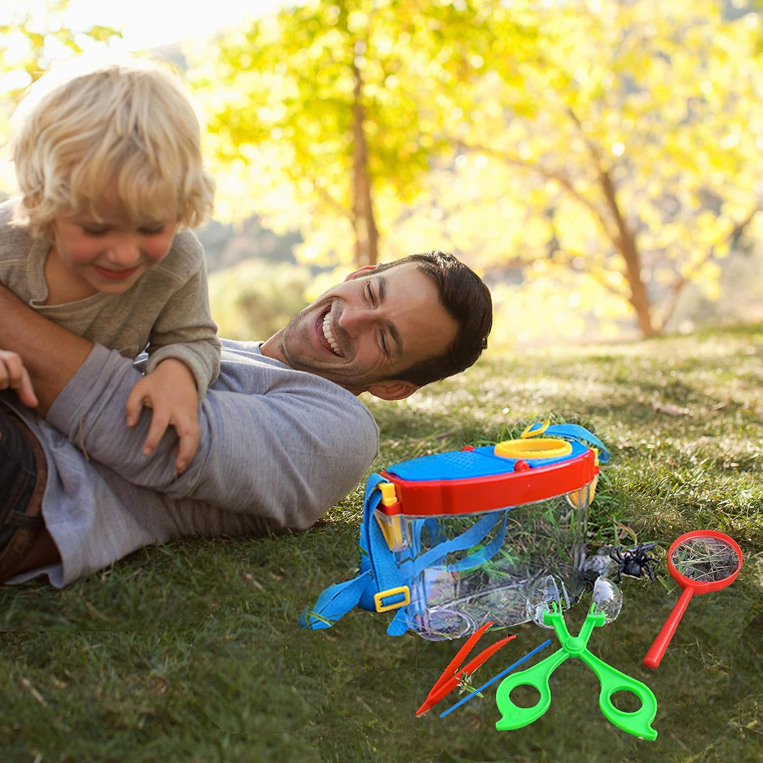 Bug Catcher and Insect Collection Kit - Outdoor Nature Explorer with Tweezers, Magnifying Glass, Science Educational Tools, Observation Container for Boys and Girls image number 1