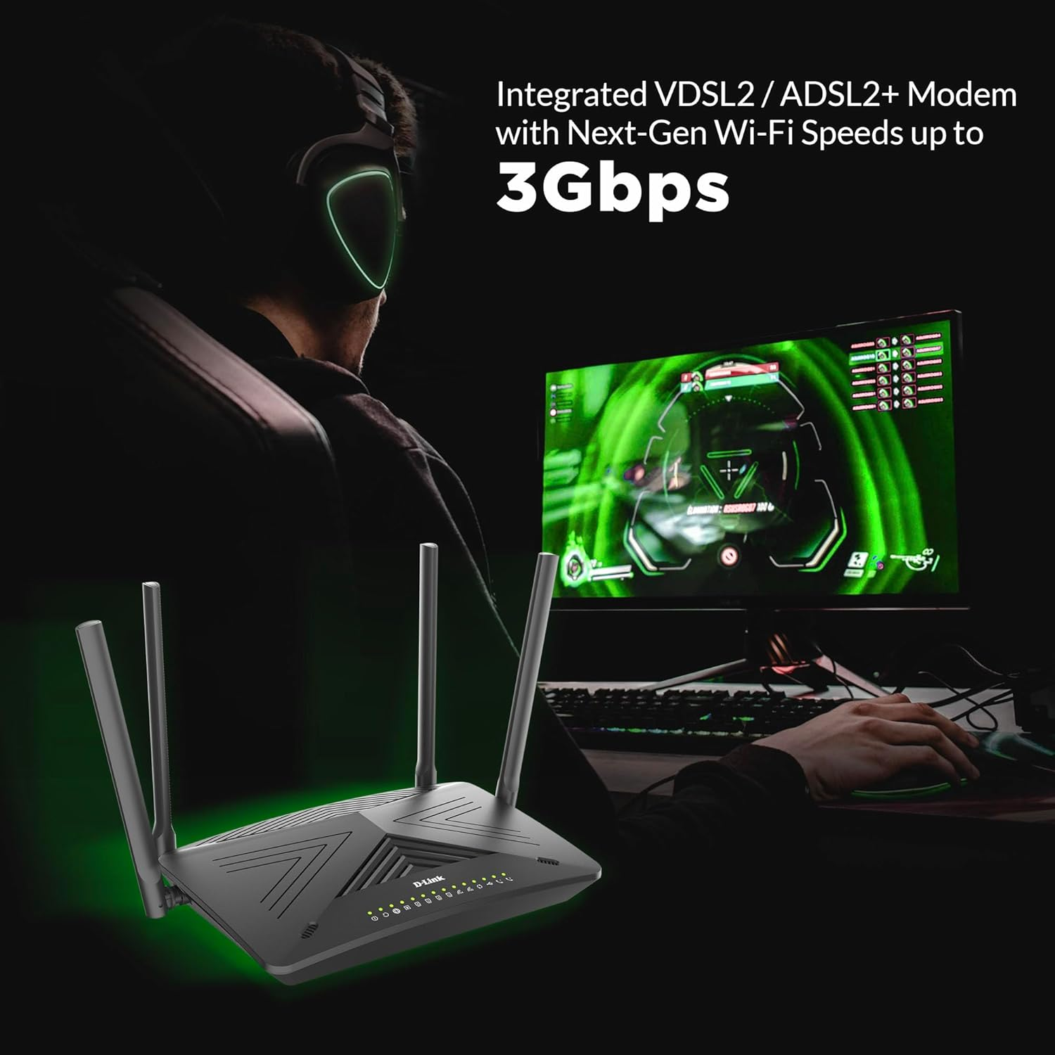 D-Link AX3000 Wi-Fi 6 ADSL2+ / VDSL Modem Router with Voip (DSL-X3052E) - Wifi 6, VDSL2, Gaming, DSL, NBN Compatible Modems and Networking Devices, NBN Routers for Home & Office image number 4