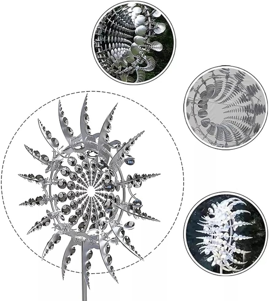 Garden Decoration Unique and Magical Metal Windmill Kinetic Metal Wind Spinners image number 4