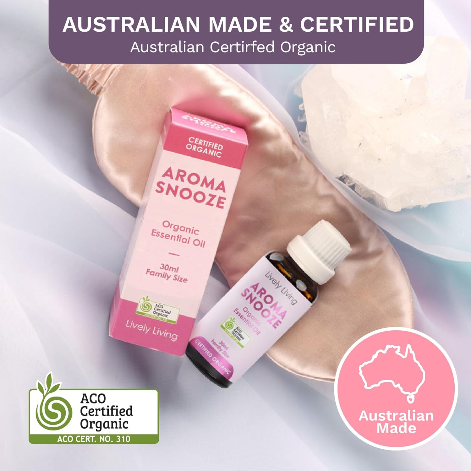 Lively Living Aroma Snooze Oil - (30Ml) Organic Essential Oil Blend for Relaxing, Nighttime Aromatherpy, Large Family Size Bottle, Humidifier & Diffuser Oils image number 4