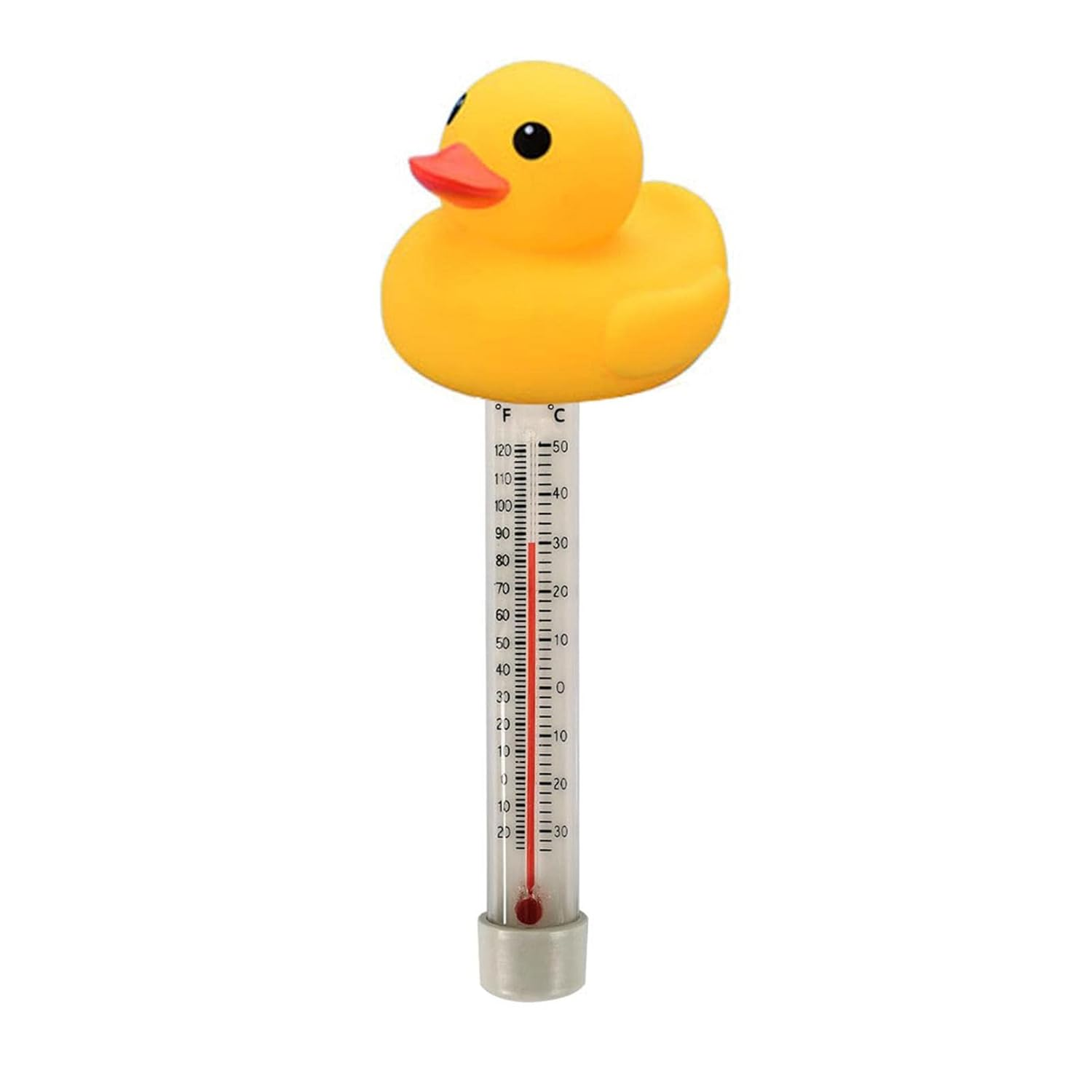 Floating Pool Thermometer | Duck Pool Temperature Gauge | with Thin Rope Spa Thermometer for Shatterproof Aquarium Water Thermometer Lippsy