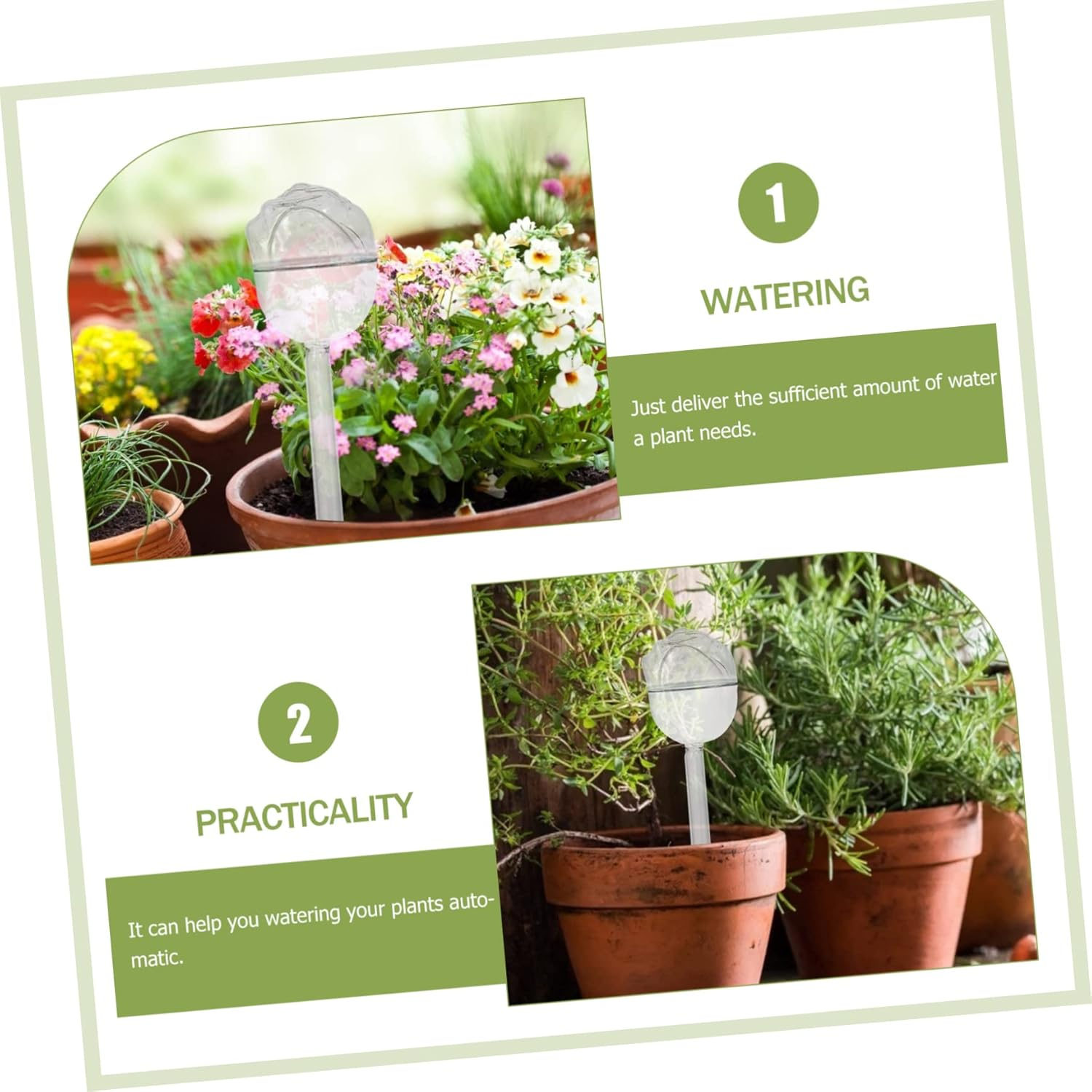 Yardwe Automatic Machine for Plants Glass Bulb Self- System for Indoor Plant Care image number 3