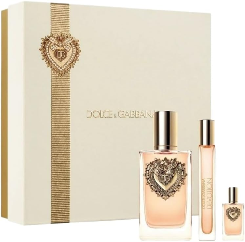 Dolce & Gabbana Unisex Devotion Gift Set (Eau De Parfum 100 Ml, a Travel Spray 10 Ml, Mini Eau De Parfum 5 Ml) image number 1
