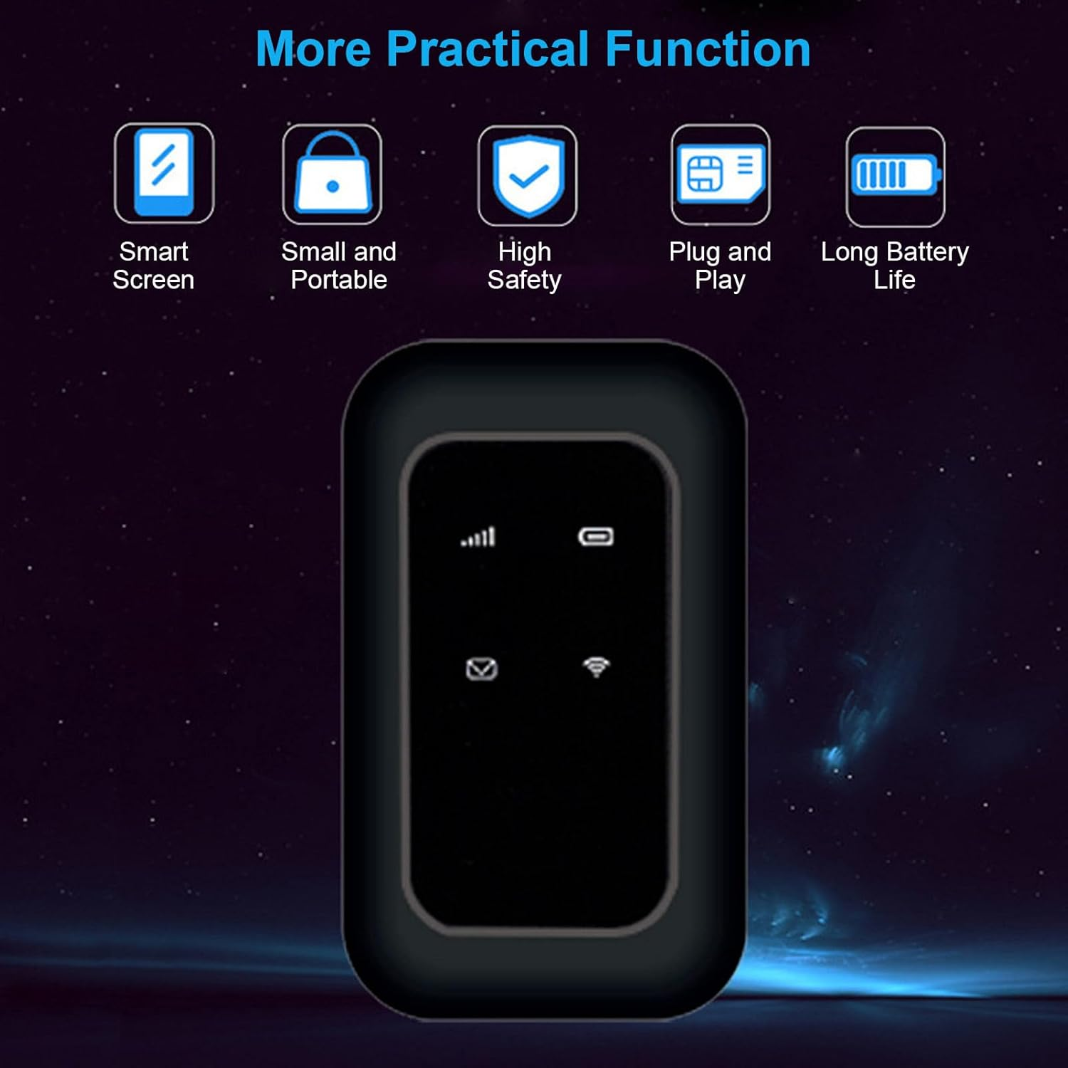 4G Wifi Mobile Hotspot, 2.4G Portable Mobile Hotspot Device, 150Mbps Travel Router with LED Screen, up to 10 Devices, 72 Hours Standby, 2100Mah, for Europe Asia image number 5