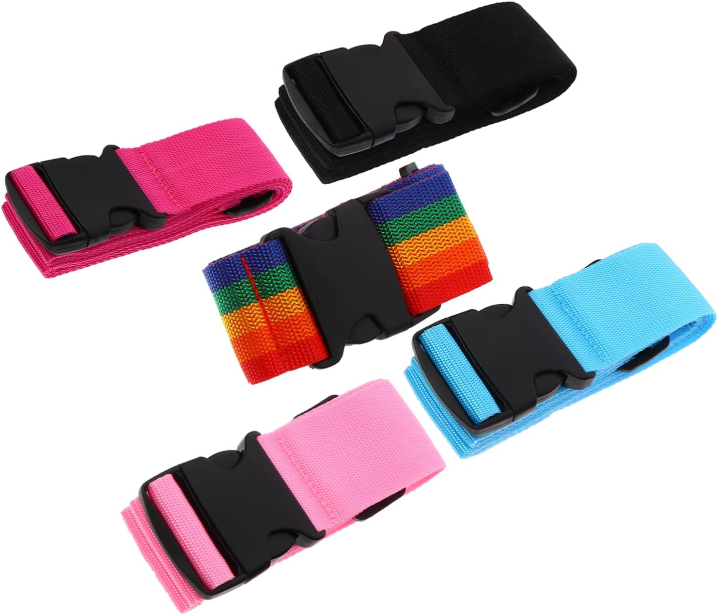 DOITOOL 5Pcs Luggage Straps Belts Suitcase Tie down Straps Buckle Strong Lash for Carry Luggage image number 1