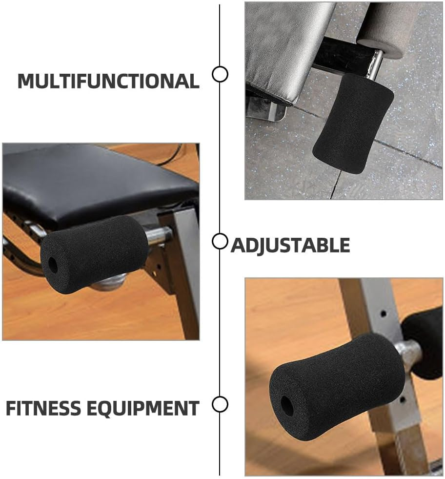 BESPORTBLE 6Pcs Black Foam Foot Pads for Leg Extension Weight Bench, Universal Sponge Covers for Home Gym Workout Bench, Protects Ankles and Legs from Pressure and Friction image number 3