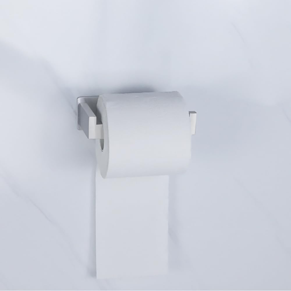 Tongke Toilet Paper Holder Stainless Steel Toilet Roll Holder for Bathroom, Kitchen, Washroom Wall Mount (Black) - Black image number 2