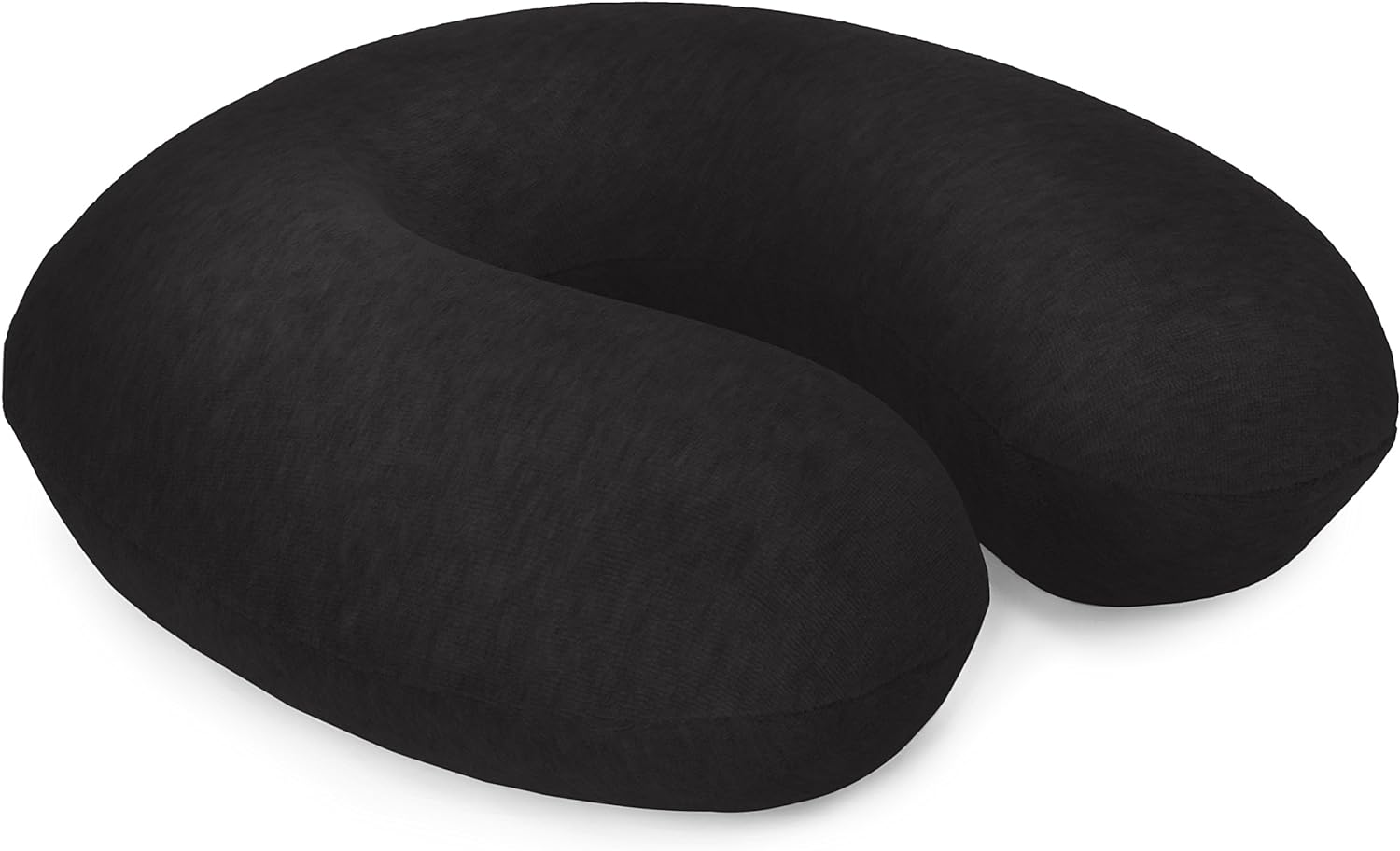 Amazon Basics Memory Foam Semicircular Neck Travel Pillow - Black - Black image number 3