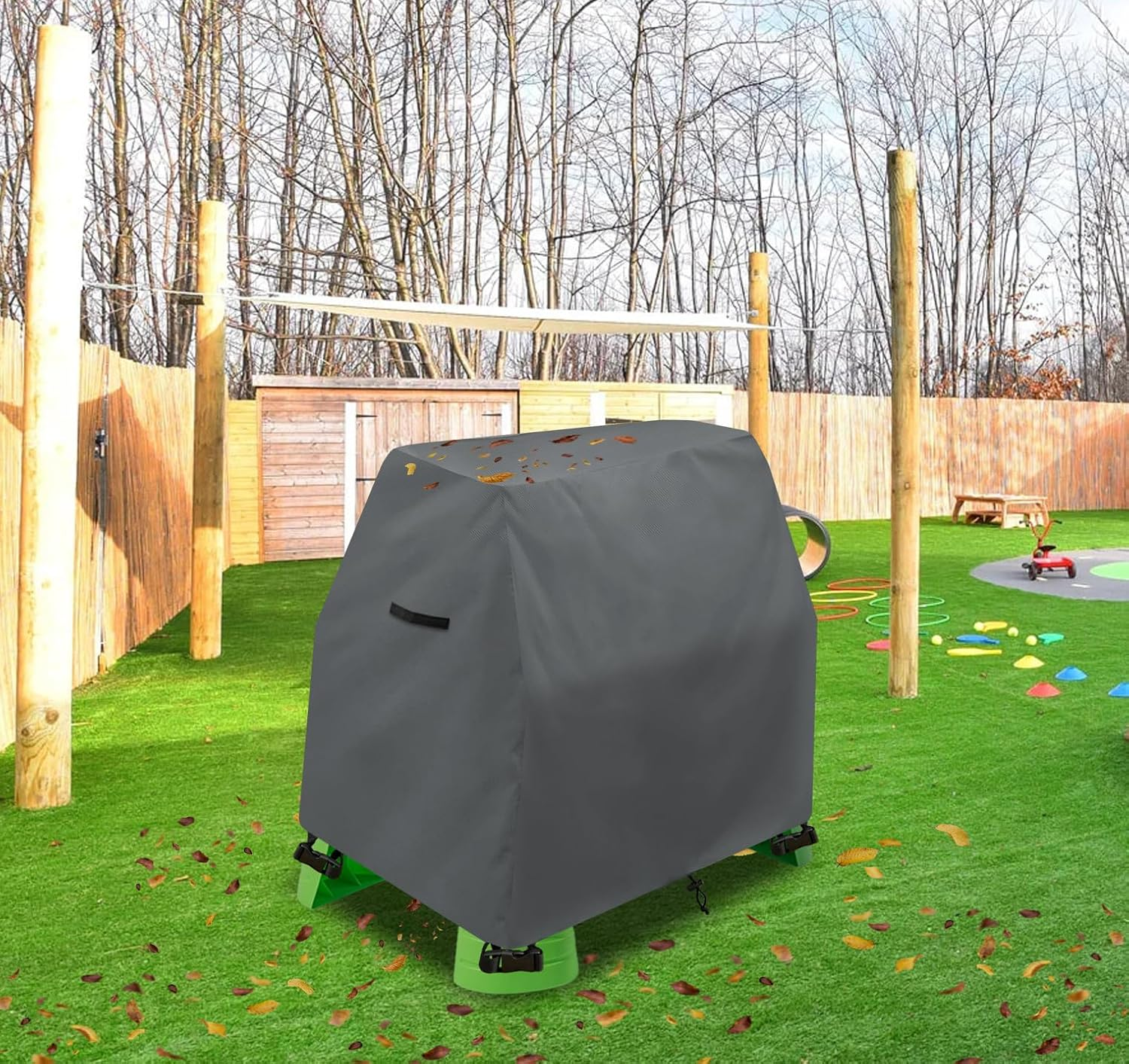 Kids Water Table Cover Fit Step2 Rain Showers Splash Pond Water Table,Waterproof Dust Proof Anti-Uv Outdoor Toys Cover-Cover Only image number 5