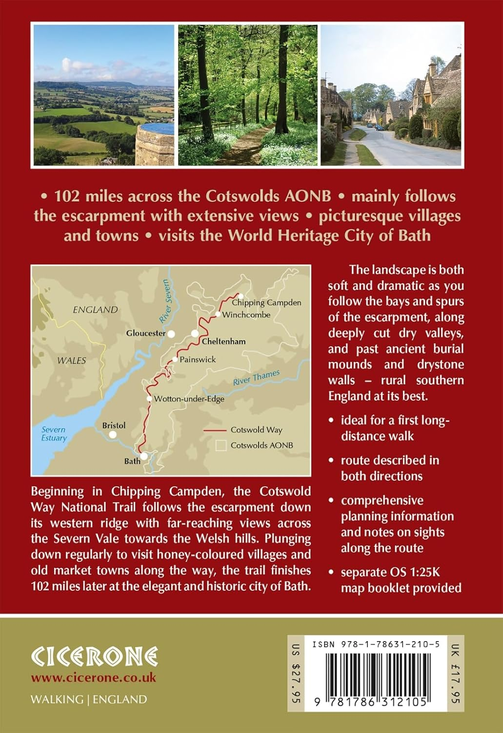 The Cotswold Way: NATIONAL TRAIL Two-Way Trail Guide - Chipping Campden to Bath image number 2