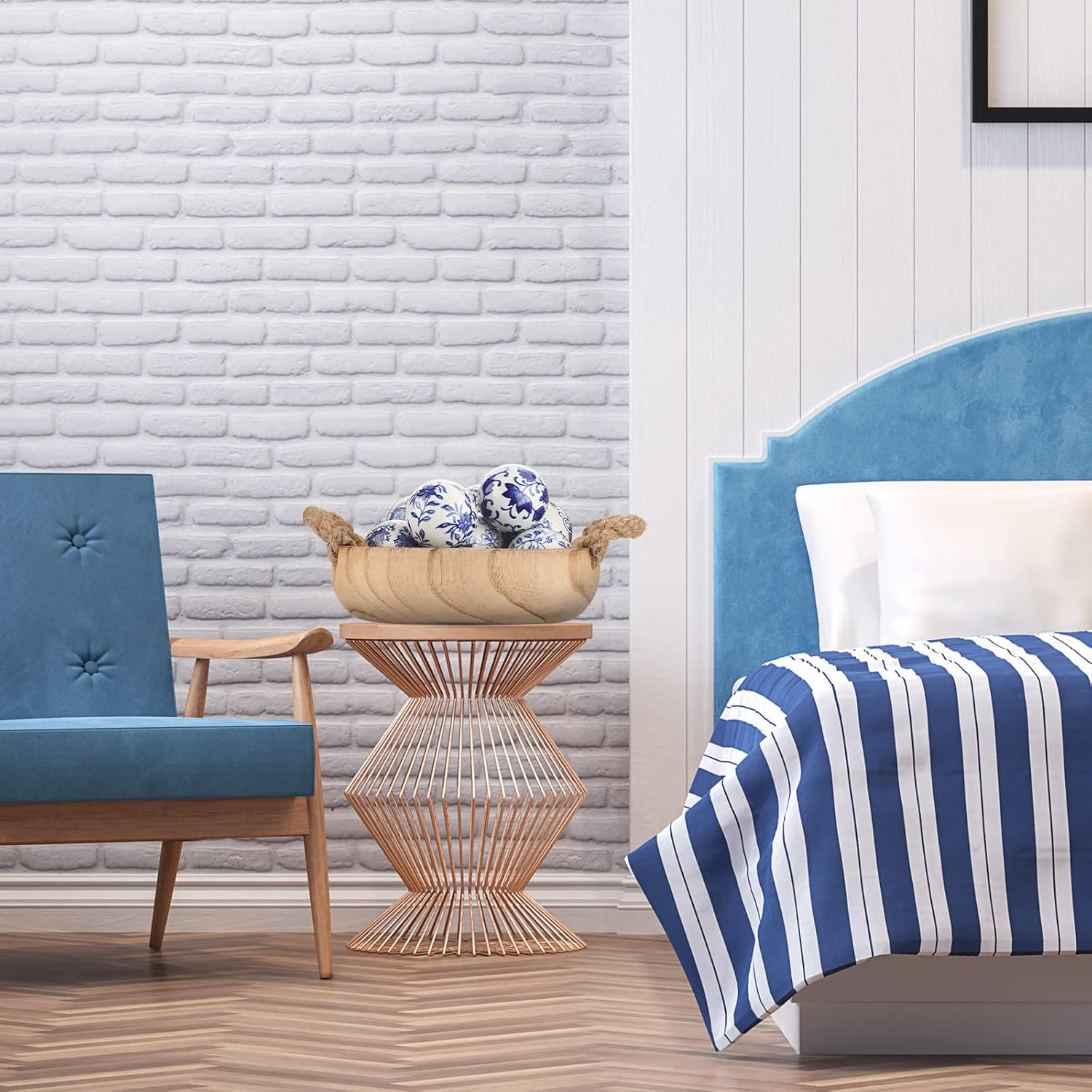 Vesici 9 Pcs Porcelain Balls Decorative Balls for Centerpiece Bowls Decorative Balls Tray Bowl or Basket Decoration for Vases Tables Christmas Home Decoration, Blue and White (Classic Style)