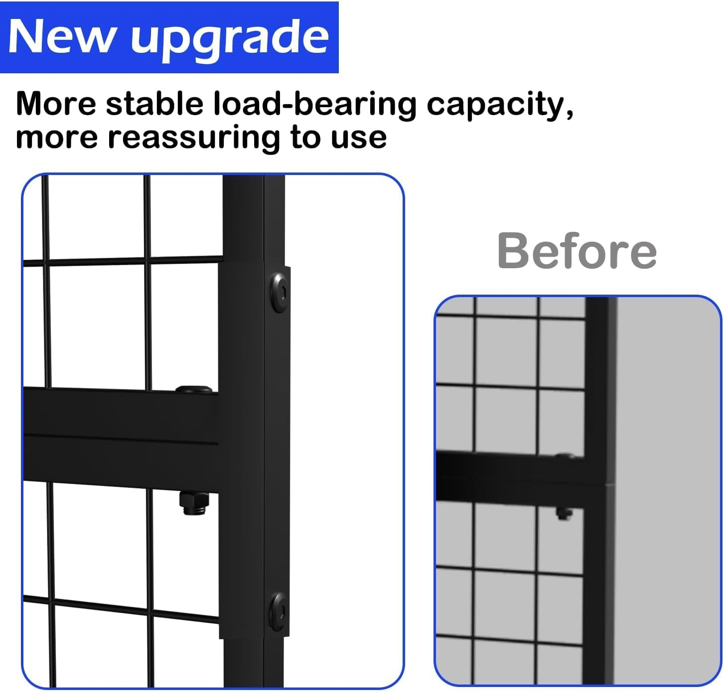 Lhysn Grid Wall Panel Display Stand, Retail Rack, Shop Display Rack, with 15 Hooks, Heavy Movable Detachable Gird Rack for Easy Transport, Party/Double Side Display Stand, for Shop/Office/Home (1 PC) image number 4