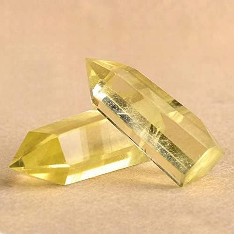 Acxico 1Pcs 5-6Cm Natural Smoky Citrine Quartz Obelisk Crystal Wand Point Healing