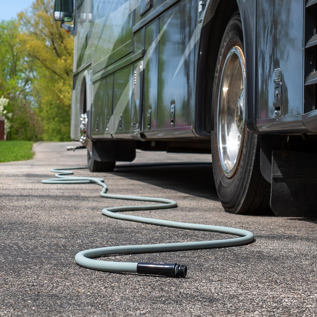 Flexzilla Colors Lead-In Garden Hose 5/8In. X 10Ft., Lightweight All-Weather Water Hose, Durable and Flexible, Leak-Free Connections, Slate Gray image number 6