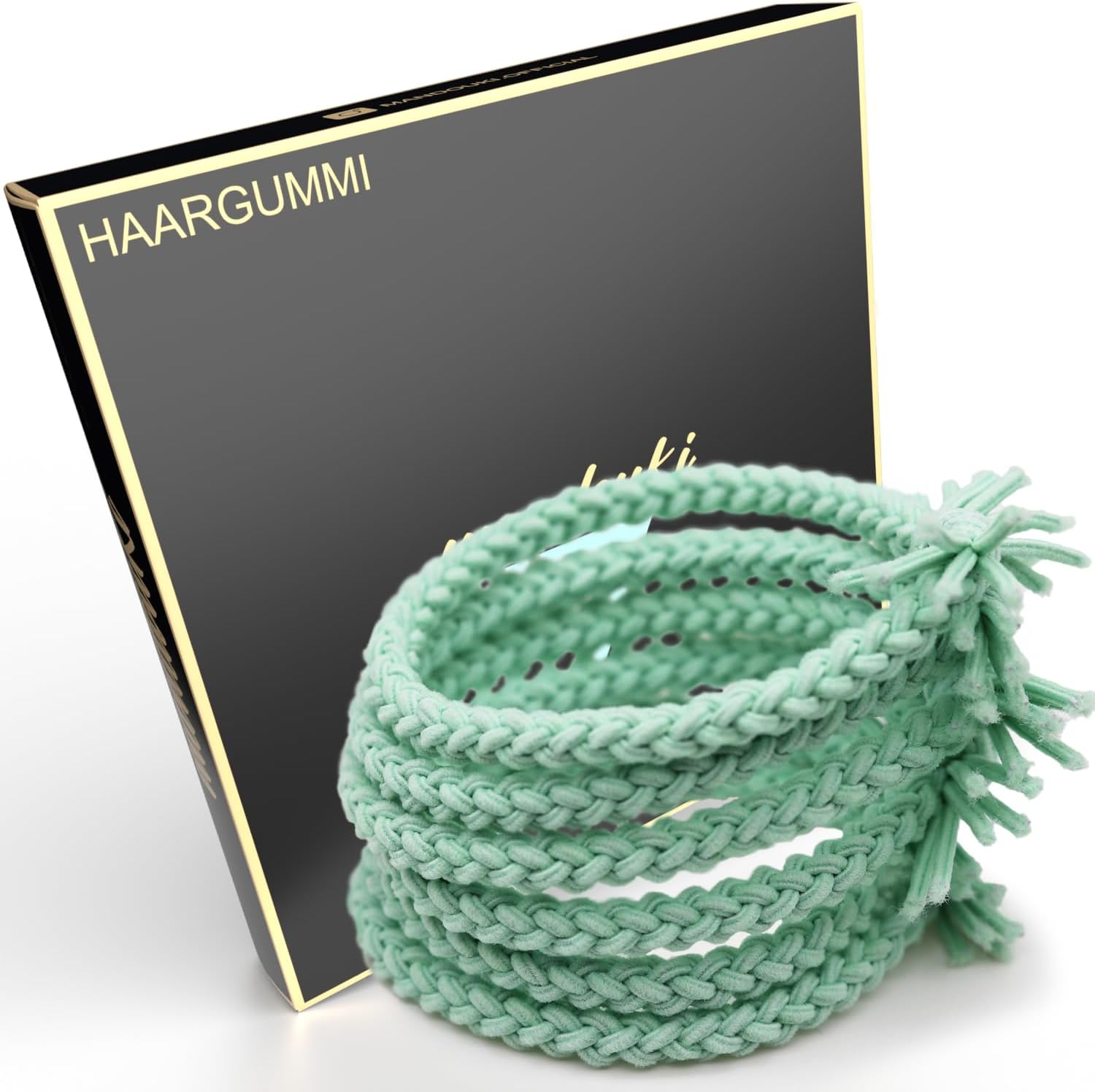 Mandouki&reg; Hair Bobbles (Pack of 6) - Elegant Hair Bobbles in Braided Design: Ultimate Hold and Durability