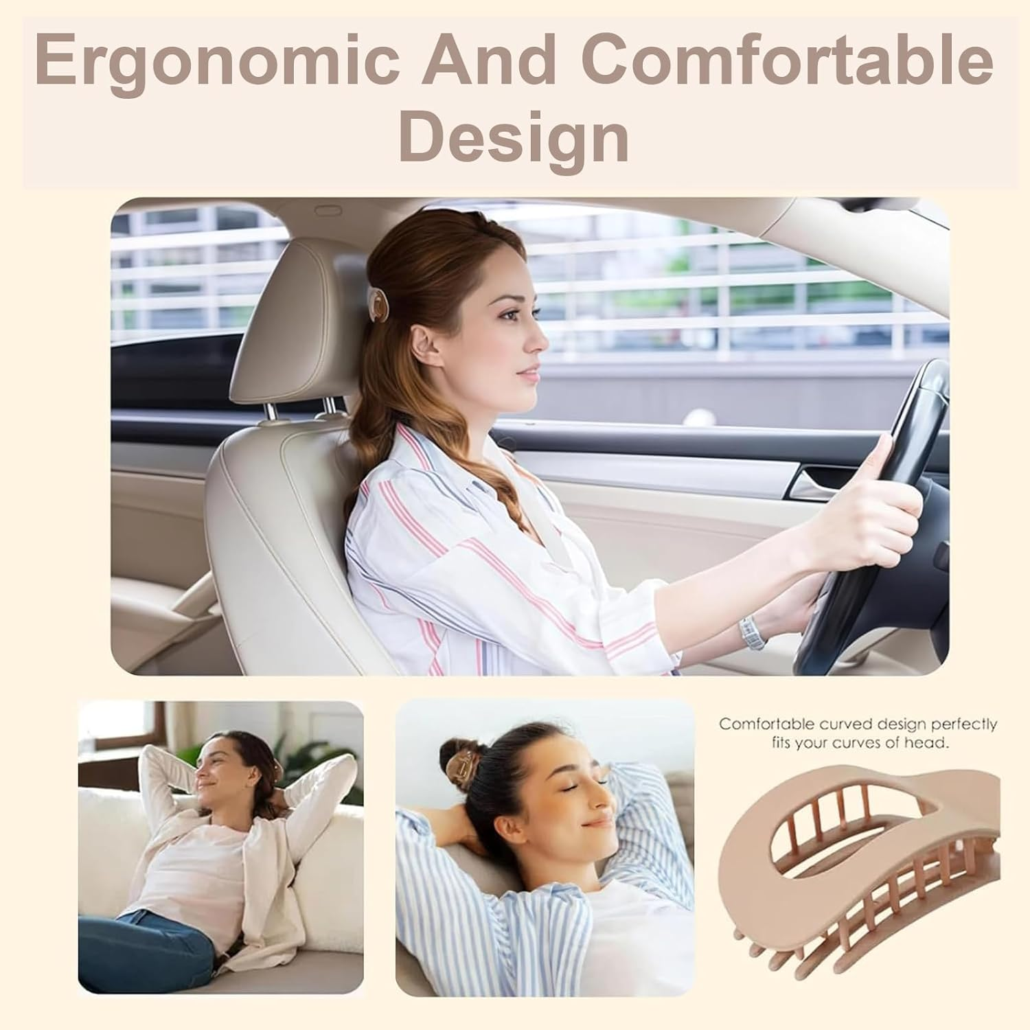 Rhoyee 4 Pack Flat Duckbill Hair Clips for Women &ndash; Non-Slip Strong Hold Hair Claw Clips with Durable Spring, Lightweight Stylish Barrettes for Thick, Thin, Long & Short Hair (4 Colors) image number 2