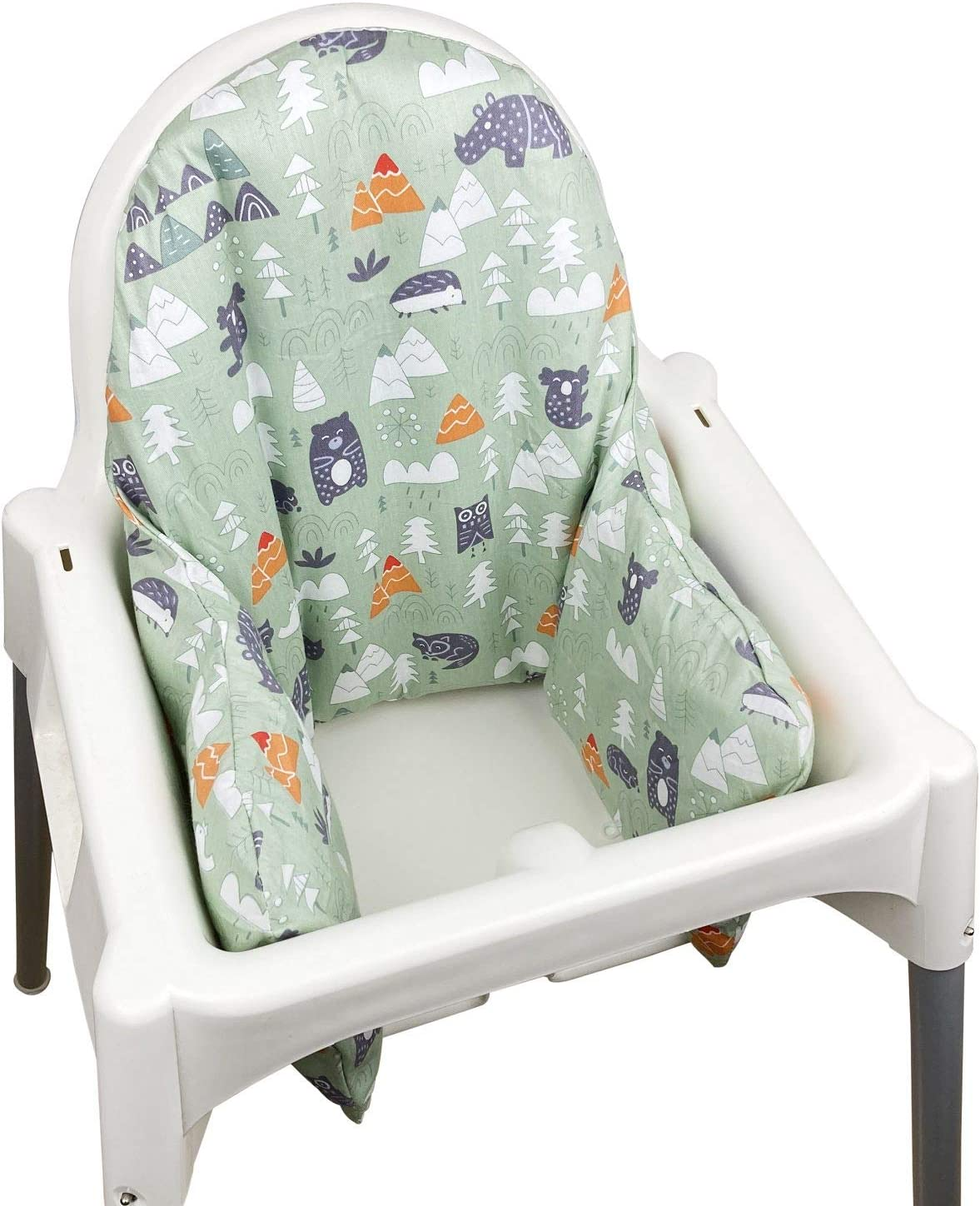 ZARPMA Inflatable Cushion Inner Cover Cotton Cover for IKEA Antilop Highchair (Cover Only) (Green)