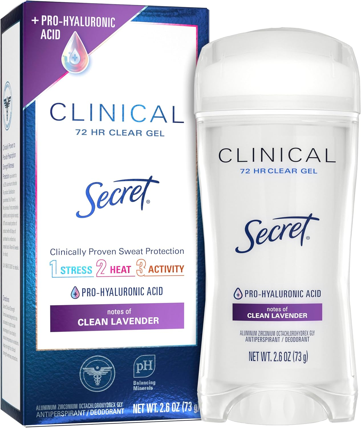 Secret Clinical Strength Clear Gel Women'S Antiperspirant & Deodorant Ooh La La Lavender Scent 2.6 Oz image number 1