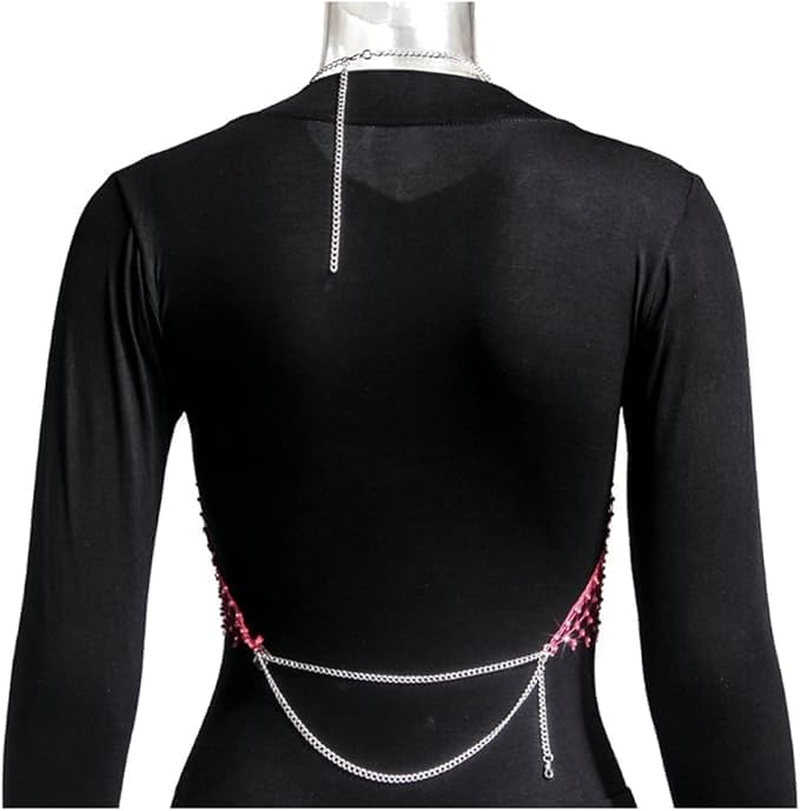 Women See through Mesh Diamond Tank Tops Hollow Out Beach Cover up Crop Tops for Rave Festival image number 1