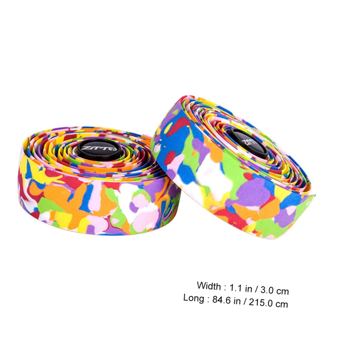 Bicycle Handlebar Strap, Super Soft Non-Slip Absorption Road Bike Bicycle Synthetic Sponge Color Bicycle Handlebar Strap -2 Plugs image number 2