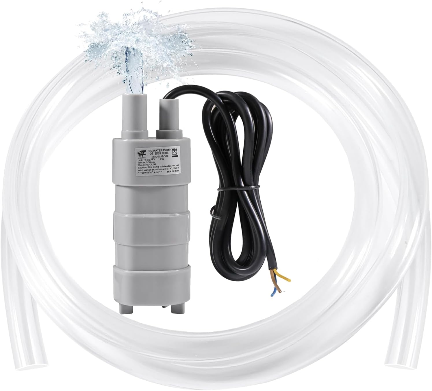 DIANN DC 12V Submersible Water Pump 840L/H High Flow Pumps Micro Water Pump with Tubing for Aquarium Fish Tank Fountain image number 5