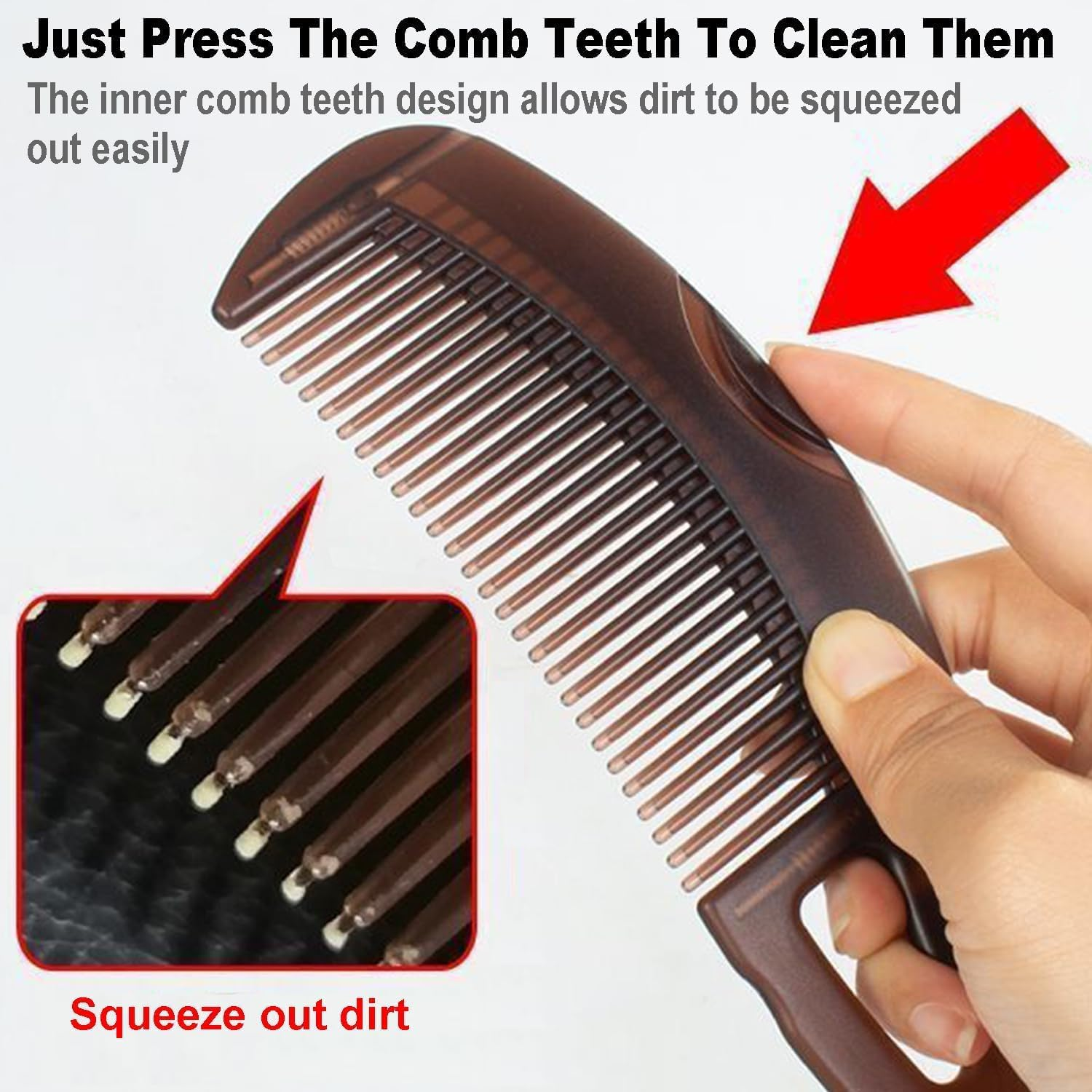 Taicols Energy Massage Comb Hair Dressing Comb Healthier Scalp and Better Hair Quality Removal of Dandruff and Dirt for Women Men Curly Wavy Barber Scalp Comb for Dandruff Removal image number 1