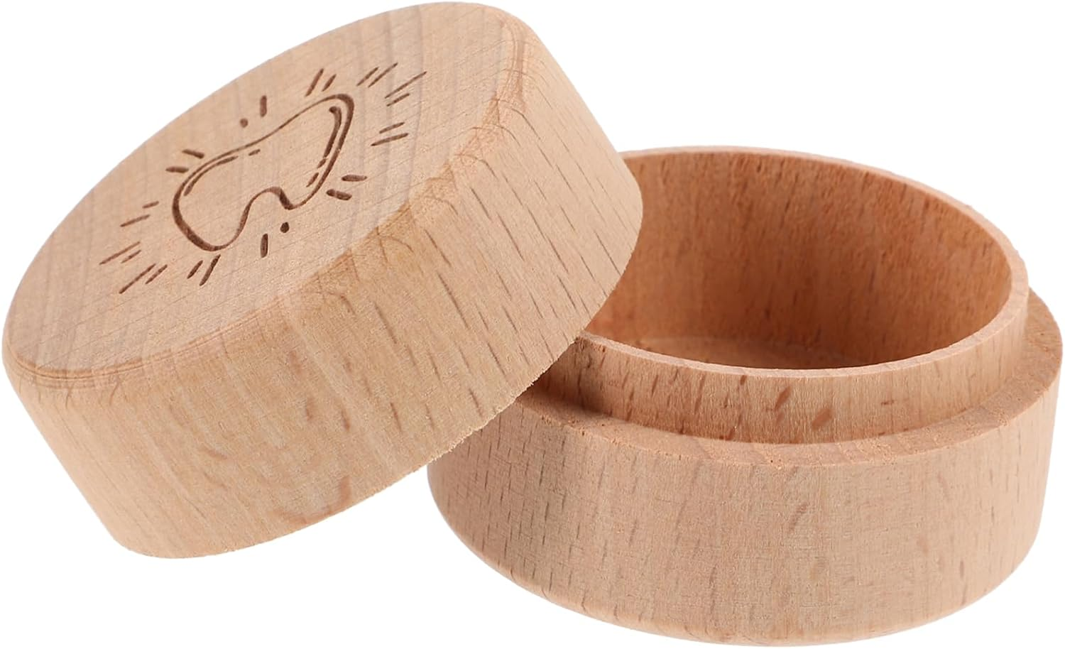 Unique Wooden Tooth Box First Tooth Keepsake Storage for Newborns for Boy Girl'S image number 2