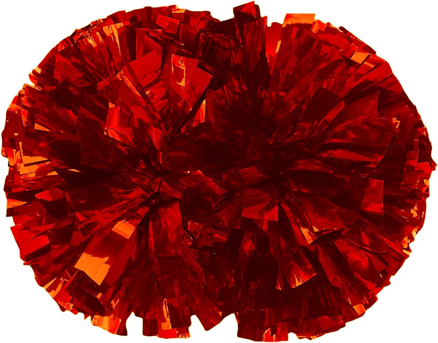 Aiviwiai Pom Poms Cheerleading with Baton Handle - Metallic Fluffy Cheer Pom Poms for Adults Kids - Cheerleading Cheerleader Pom Poms for Cheer Squad Daily Training Team Spirit (Pack of 2)